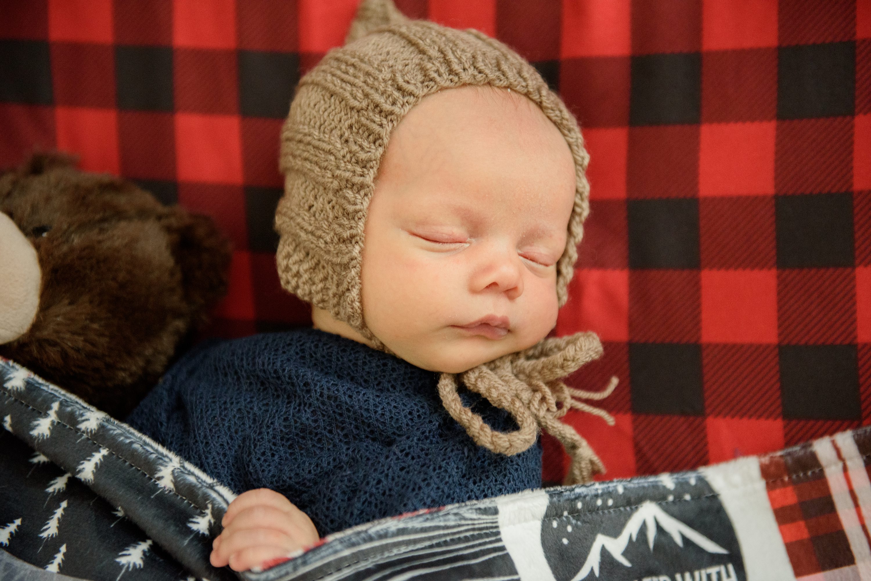  Milaca MN Newborn Photography, Pics,Plaid,Blue and Red Newborn Photos,Woodland Newborn Photography,Newborn Pixie Hat,Baby Boy