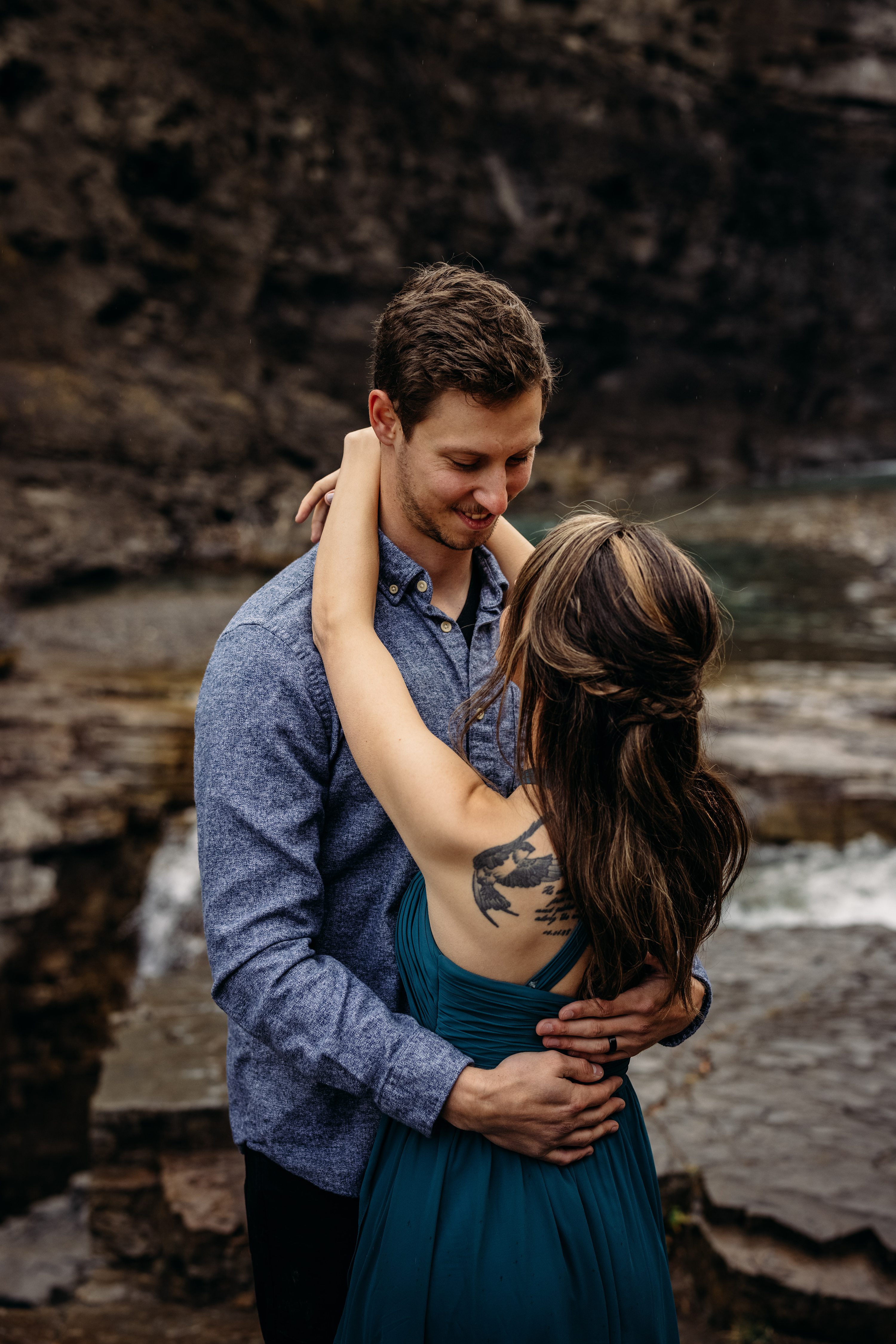  Kananskis, couple waterfall photos