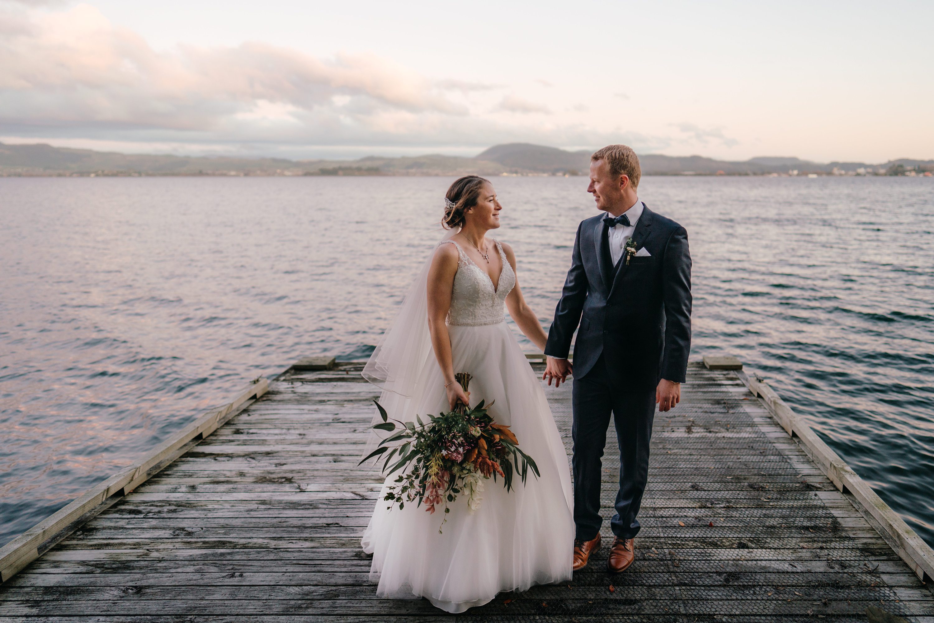 Sunset Wedding,Lake Rotorua Wedding