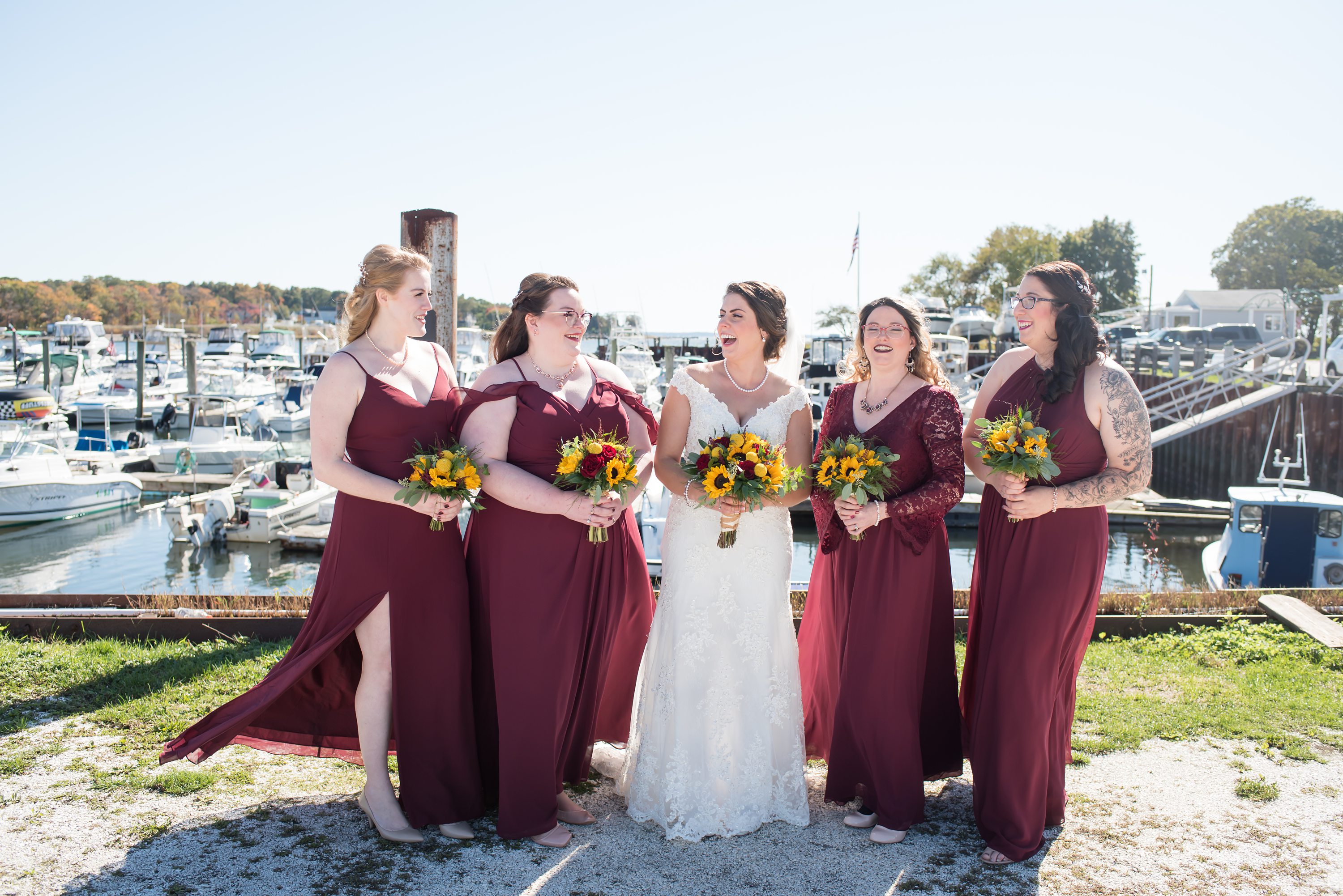 One Bay Events,Rehoboth Wedding Photographer,HartStone Flower,Azazie,Burgandy Bridesmaid Dresses