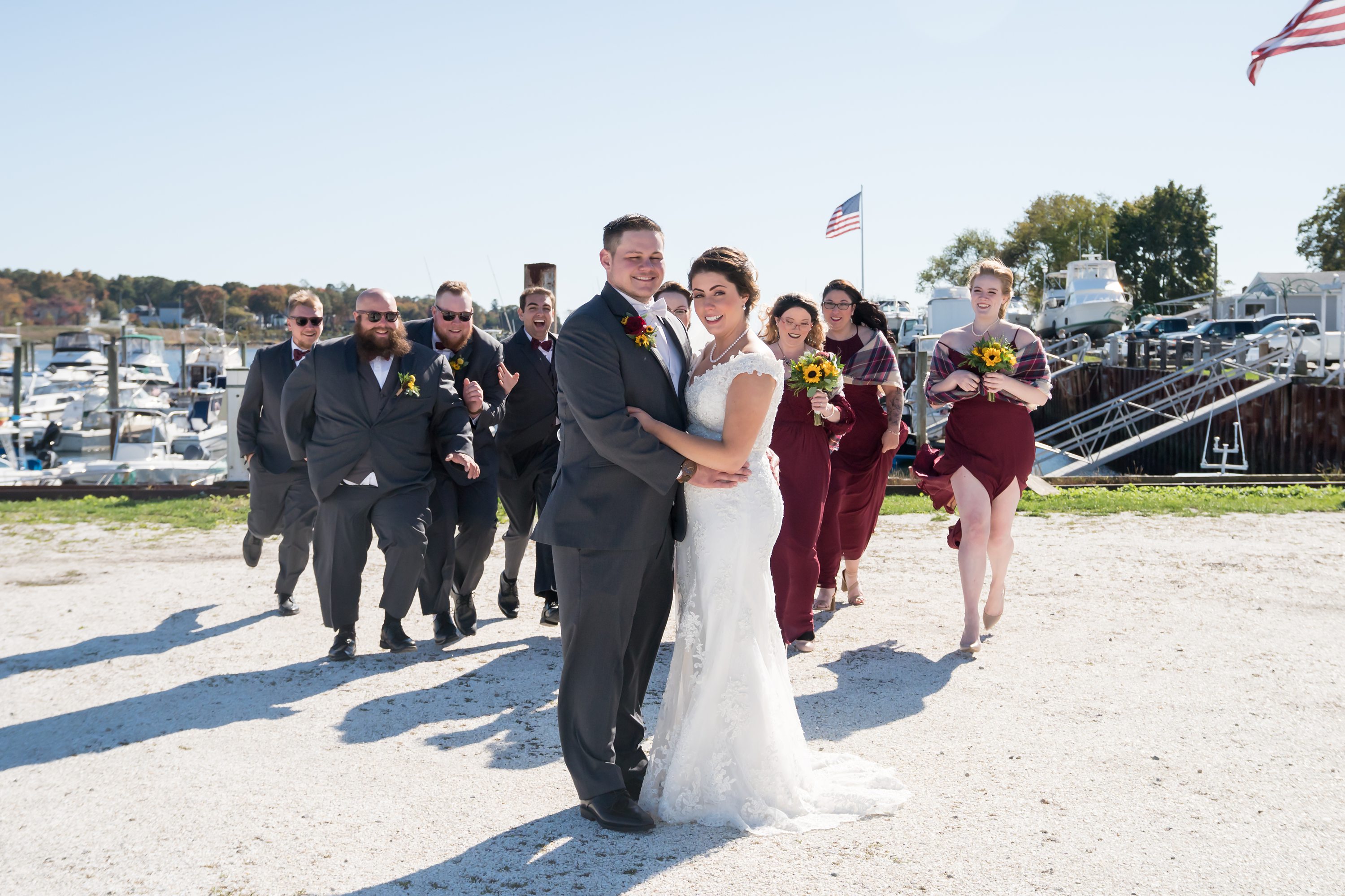 Harbor Wedding,Fall wedding in New England,Deluxe Tux Walpole
