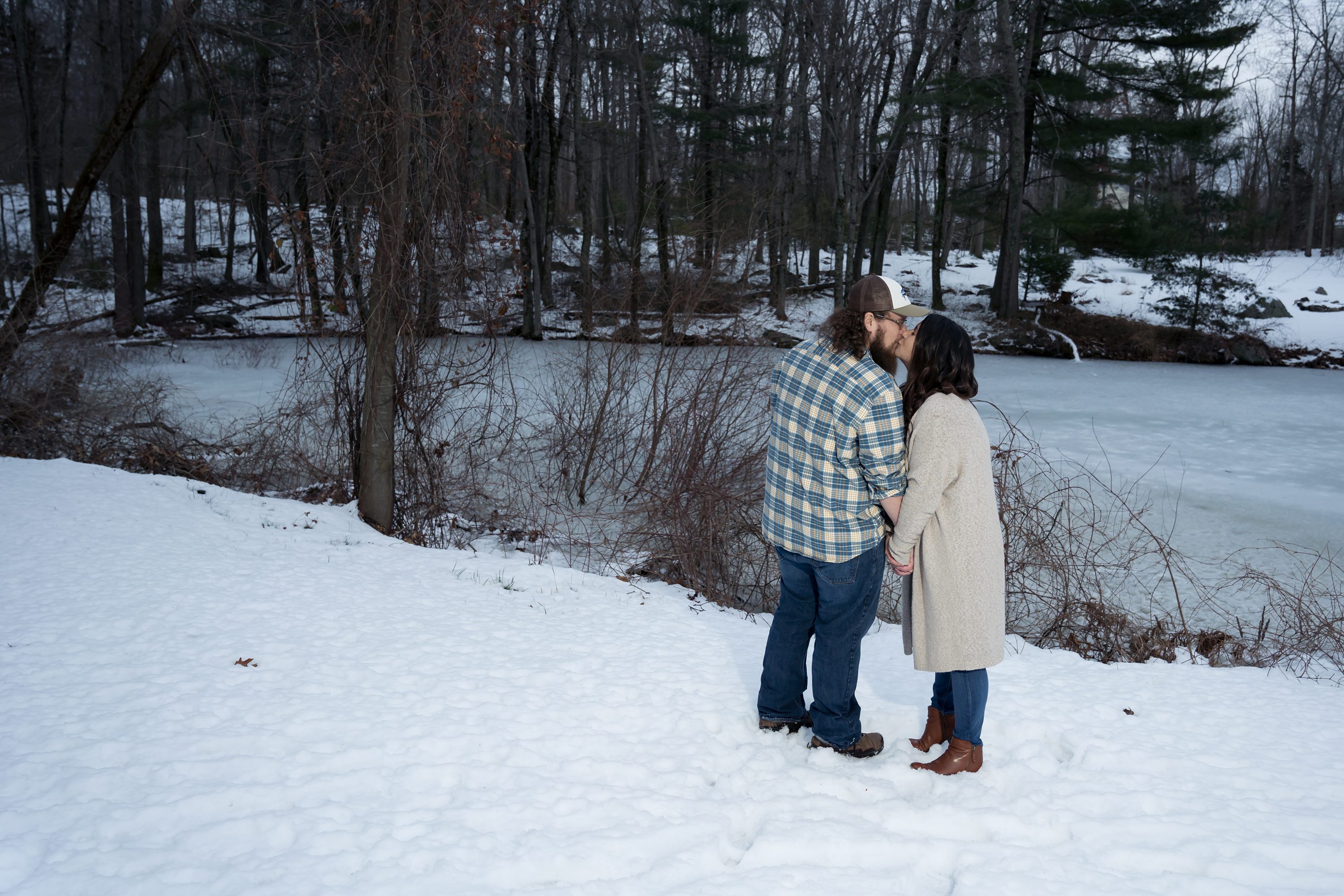 Plymouth Wedding Photographer,Norton Photographer,Engagement Session by a Pond,Winter Engagement Session,TerryDiddle Farm Wedding,Rehoboth Wedding Photographer