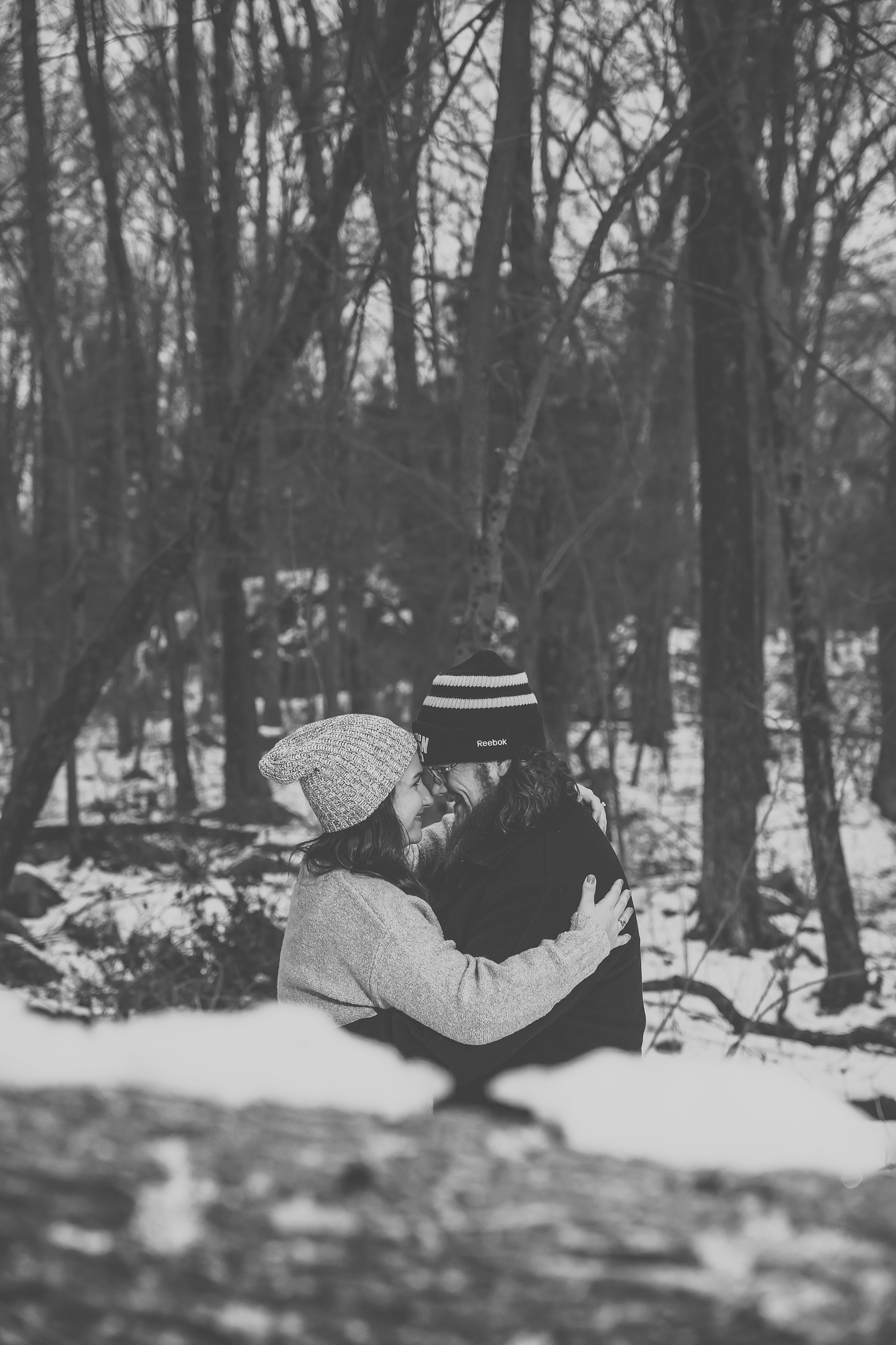 Rehoboth Wedding Photographer,Plymouth Wedding Photographer,Engagement Session in the Snow,Woodsy Engagement Pictures,Engagement Session in the Woods