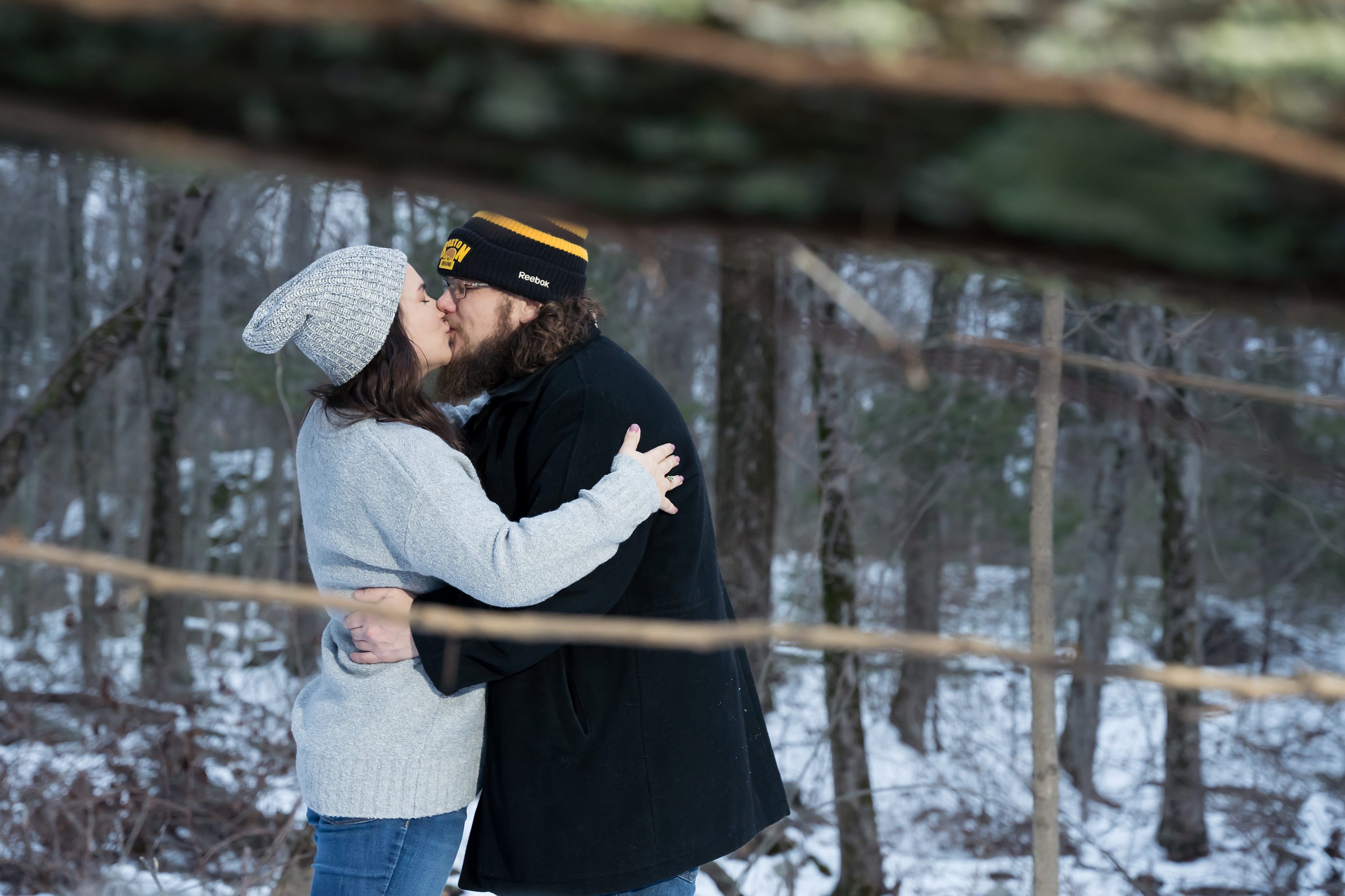 Massachusetts Wedding Photographer,Rhode Island Wedding Photographer,Engagement Session in the Snow,Woodsy Engagement Pictures,Engagement Session in the Woods,Massachusetts Engagement Photographer