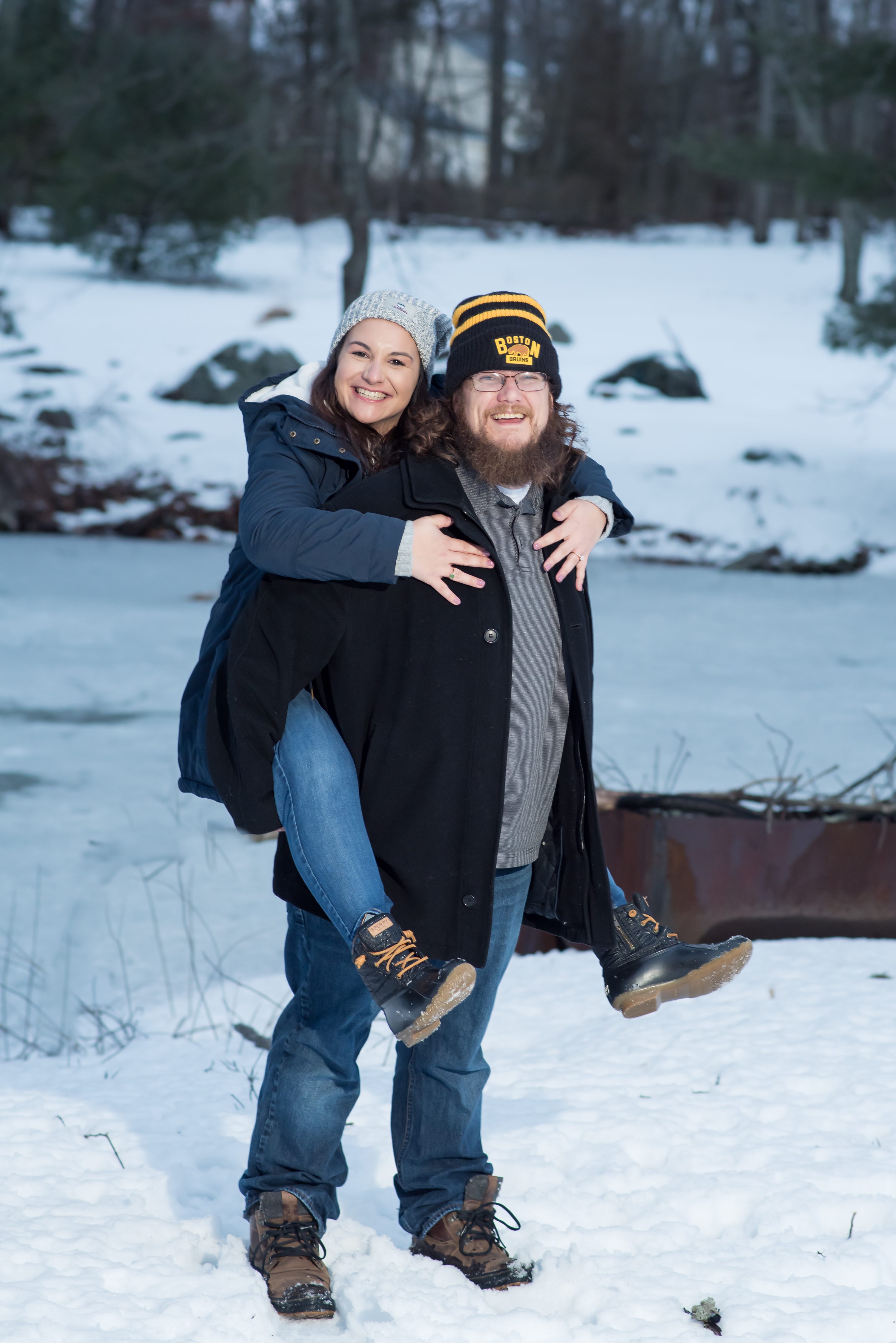 Plymouth Wedding Photographer,Sharon Wedding Photographer,Fun in the Snow at Engagement Session,Cute Engagement Images,How to have fun at engagement session