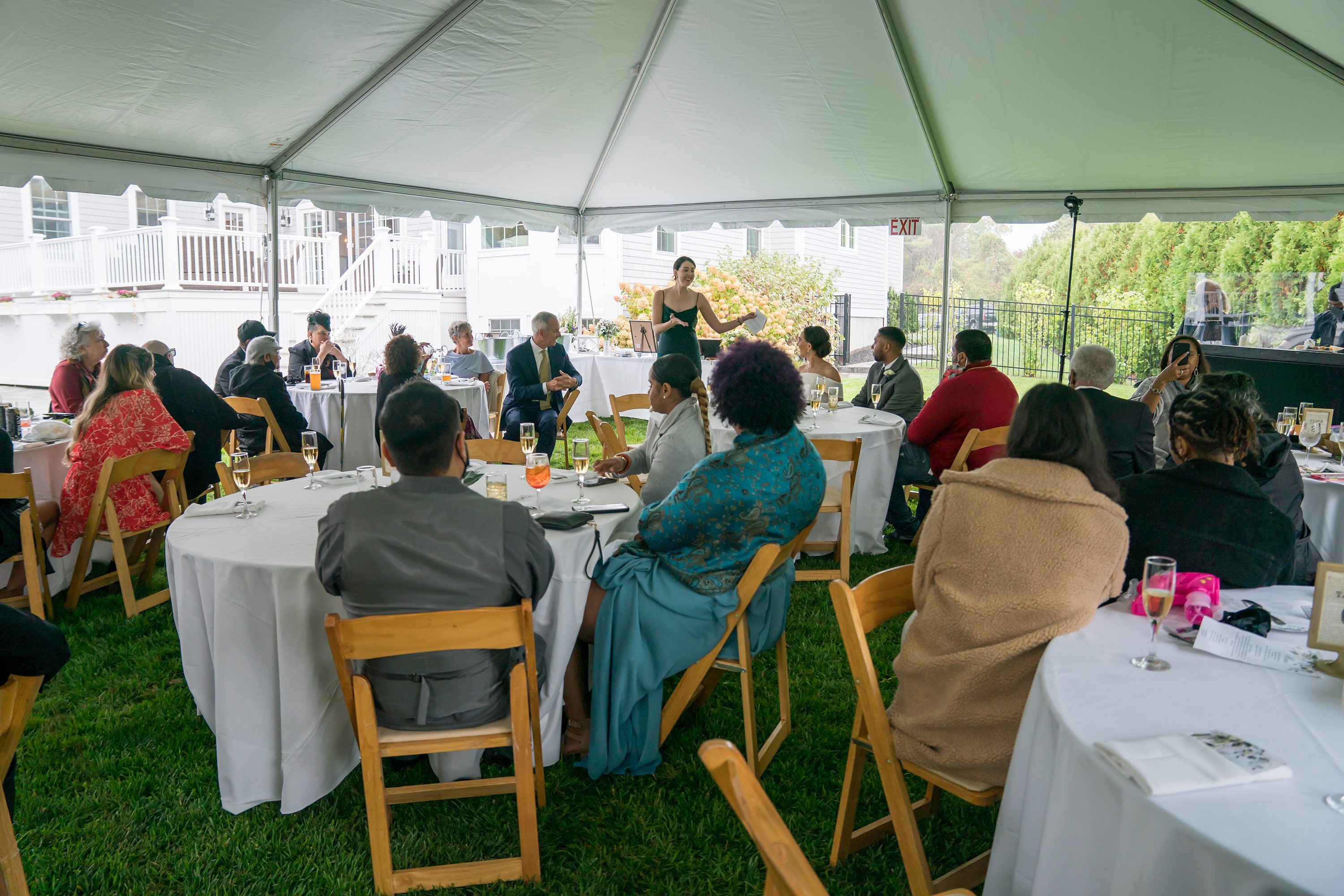 Massachusetts Backyard Wedding,Intimate backyard wedding,Tented Backyard Wedding,Russel Morin Catering,Wedding At Home,Massachusetts Elopement