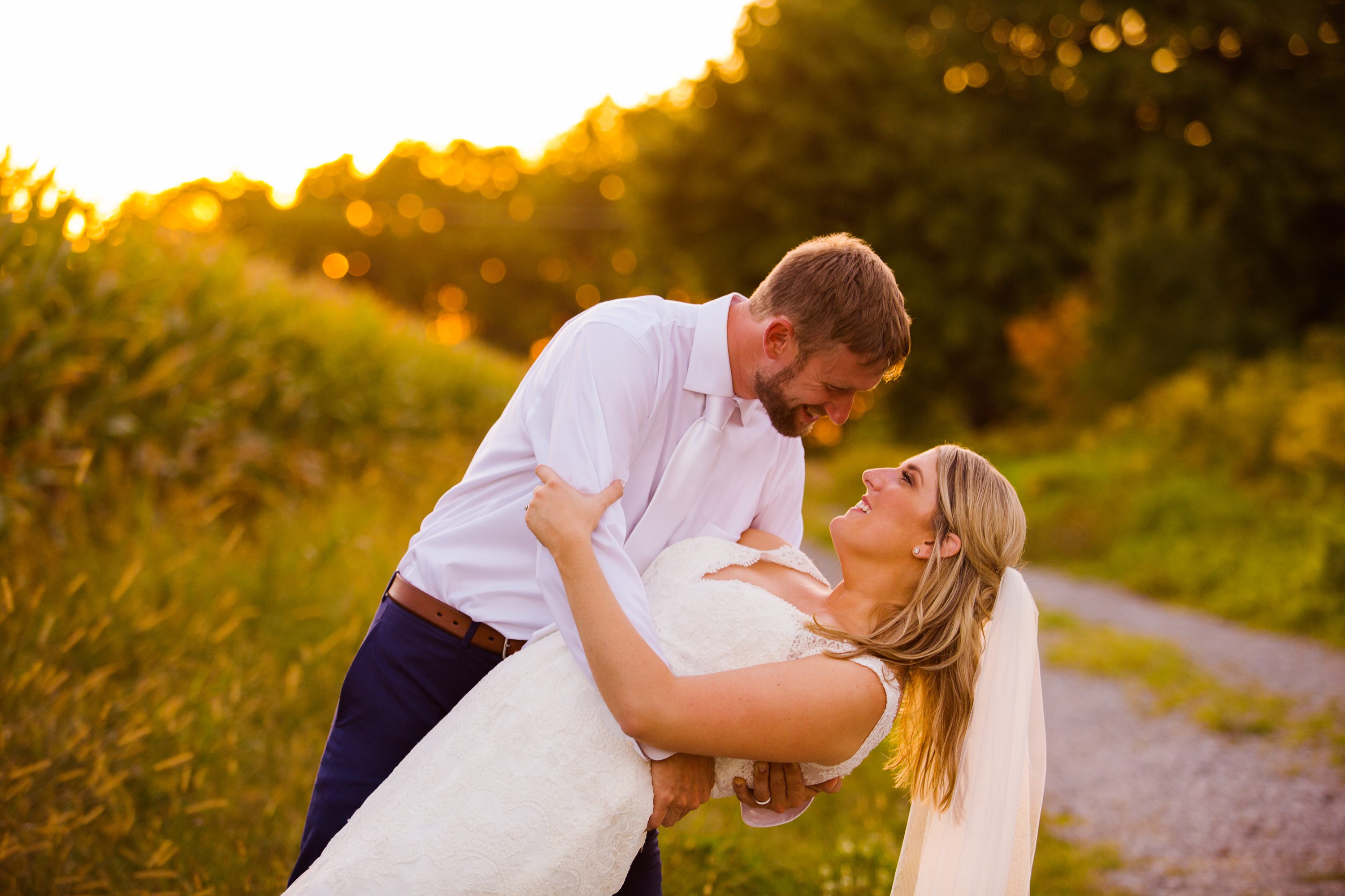 night time wedding photos