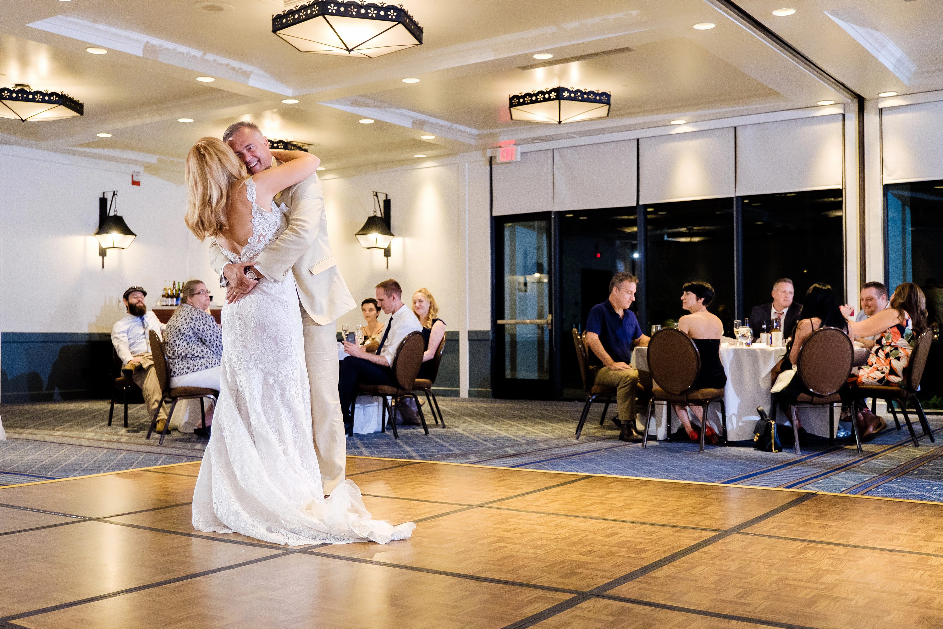 resort wedding,az wedding photographer,First dance as a couple at The Scott Resort