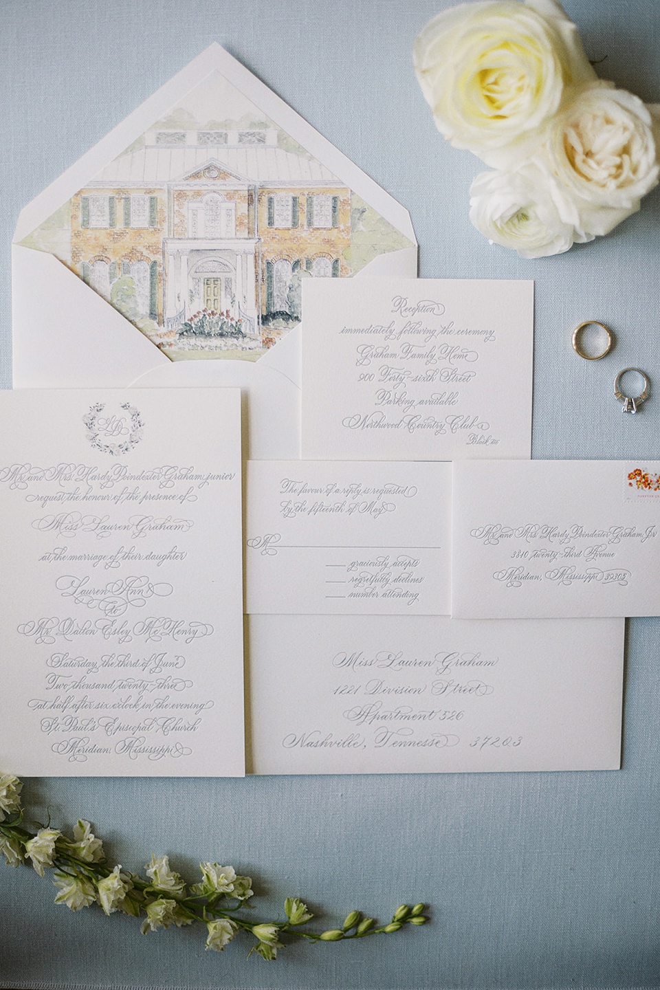Elegant  Mississippi Home wedding