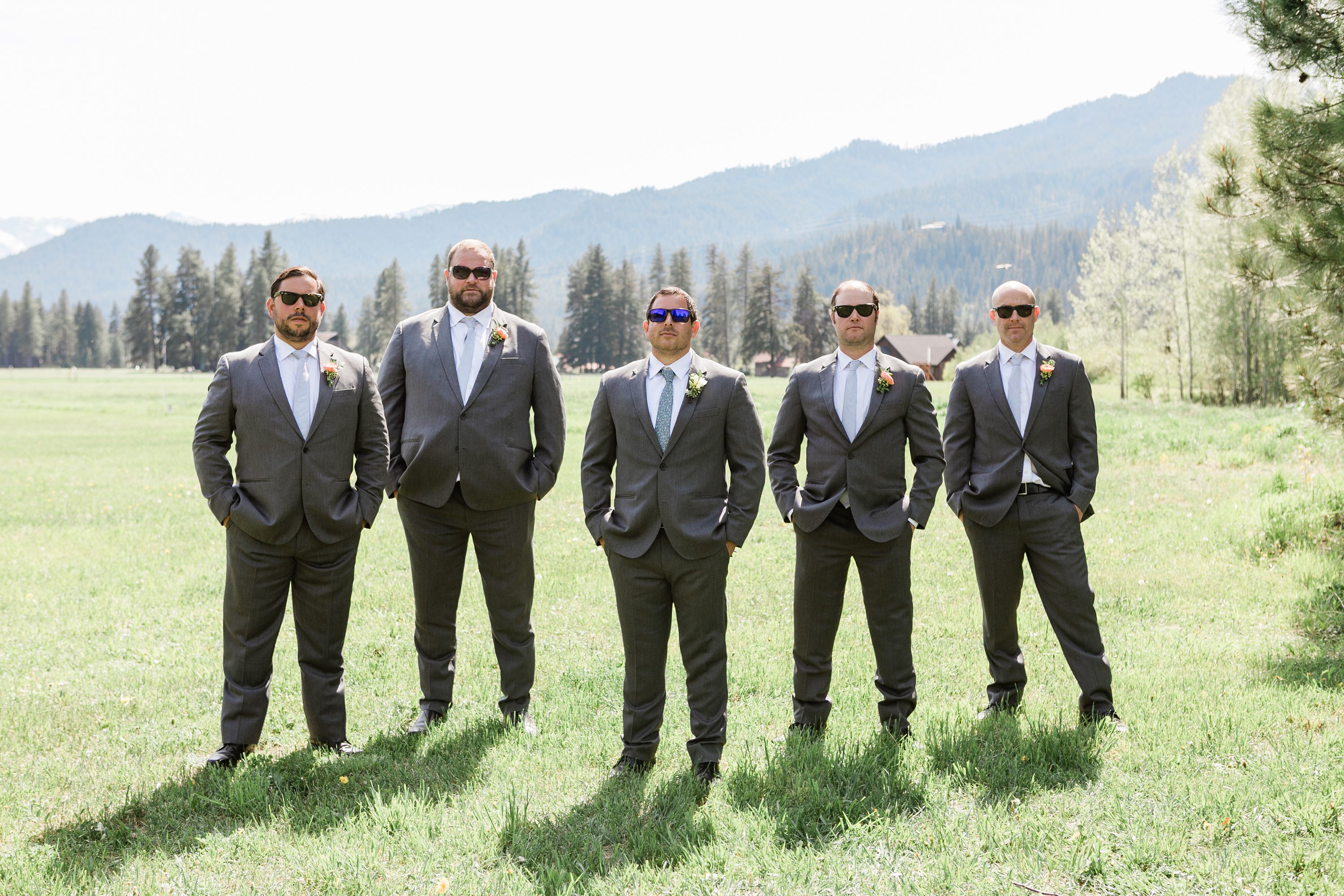 boise engagment,washington weddings,groomsmen in sunglasses,spring wedding