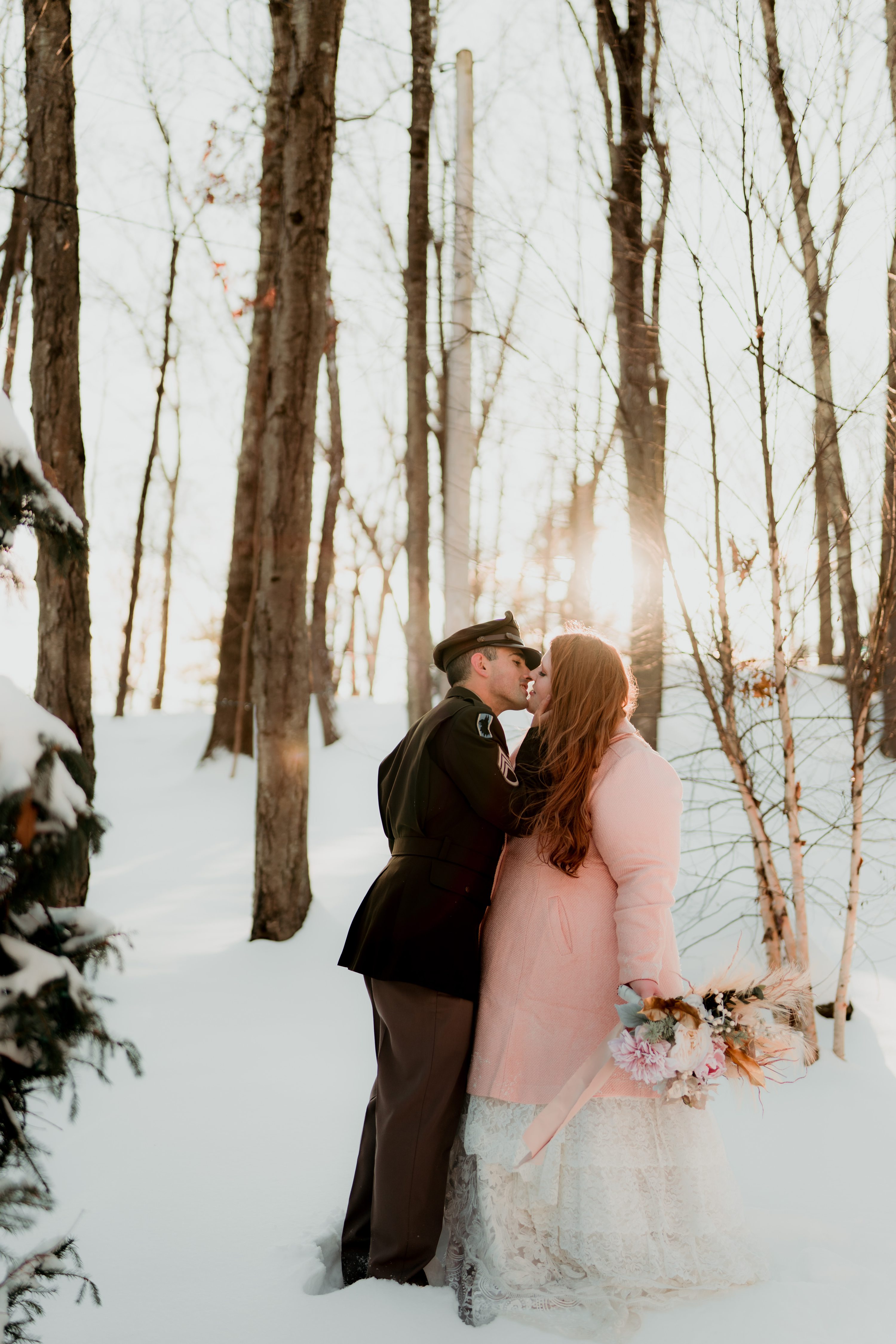 Scranton Wedding Photographer,Snowy outdoor wedding