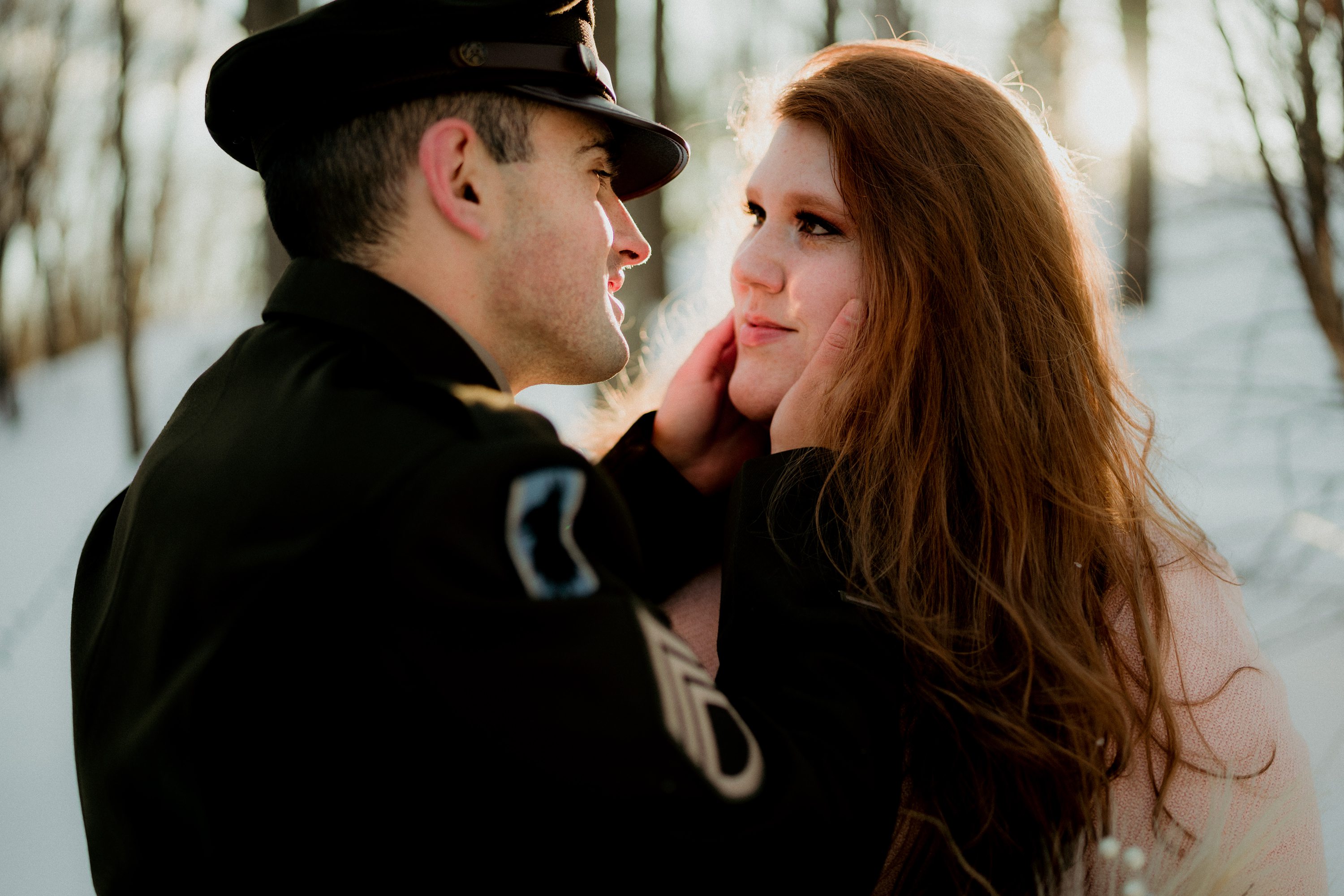 NEPA Engagement Photographer,Snowy outdoor wedding