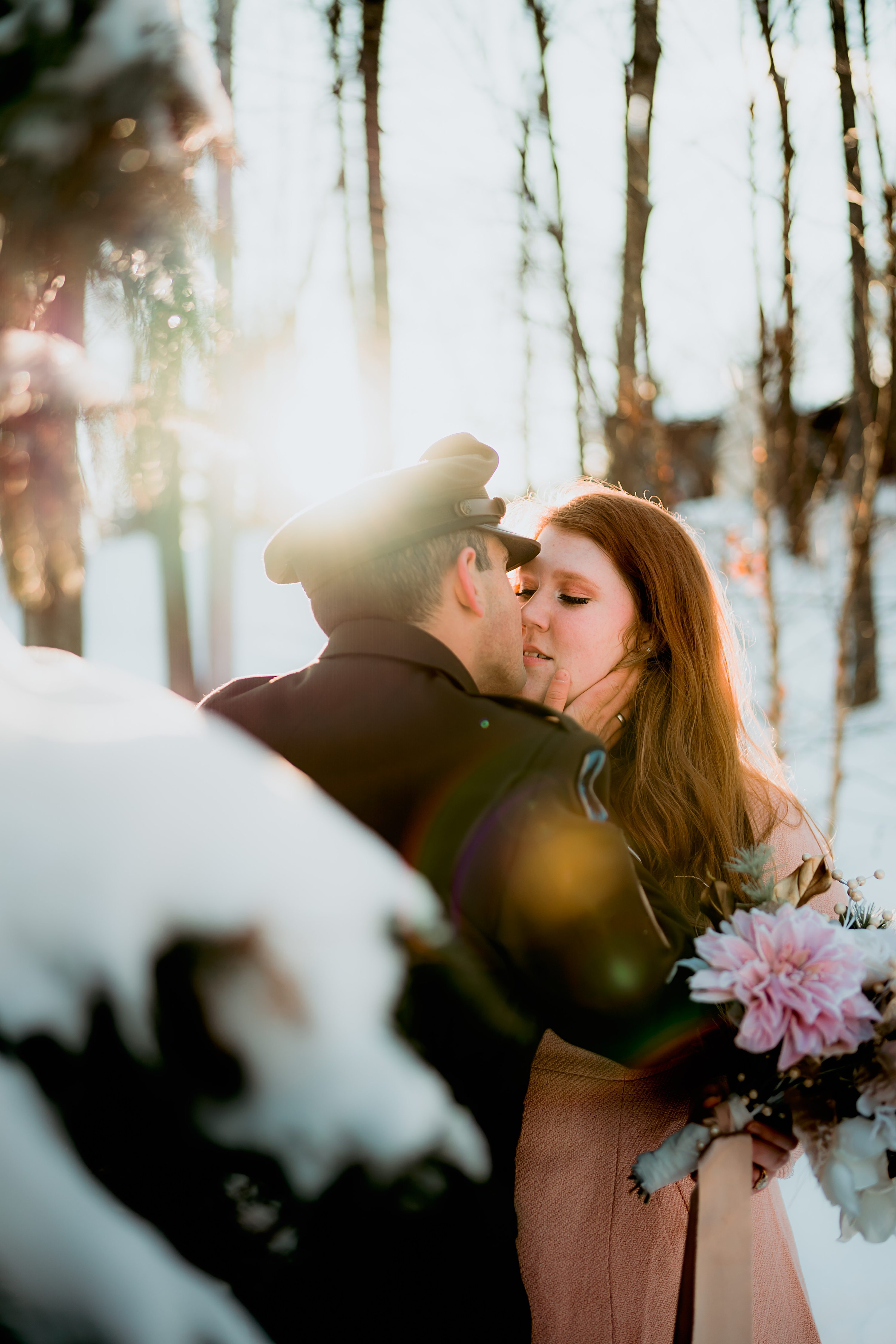 Snowy outdoor wedding,Destination Wedding Photographer