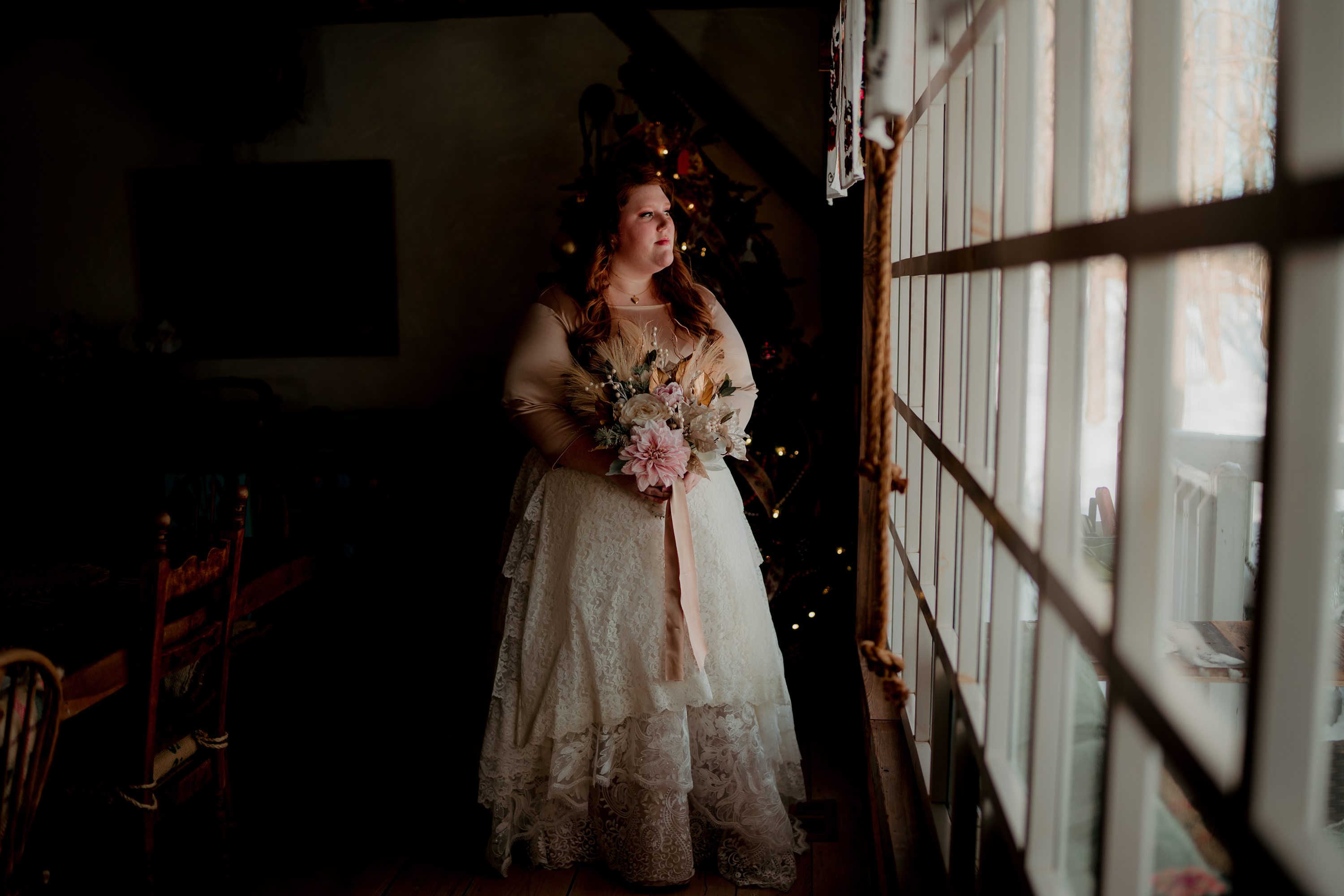 Snowy outdoor wedding,NEPA Wedding Photographer