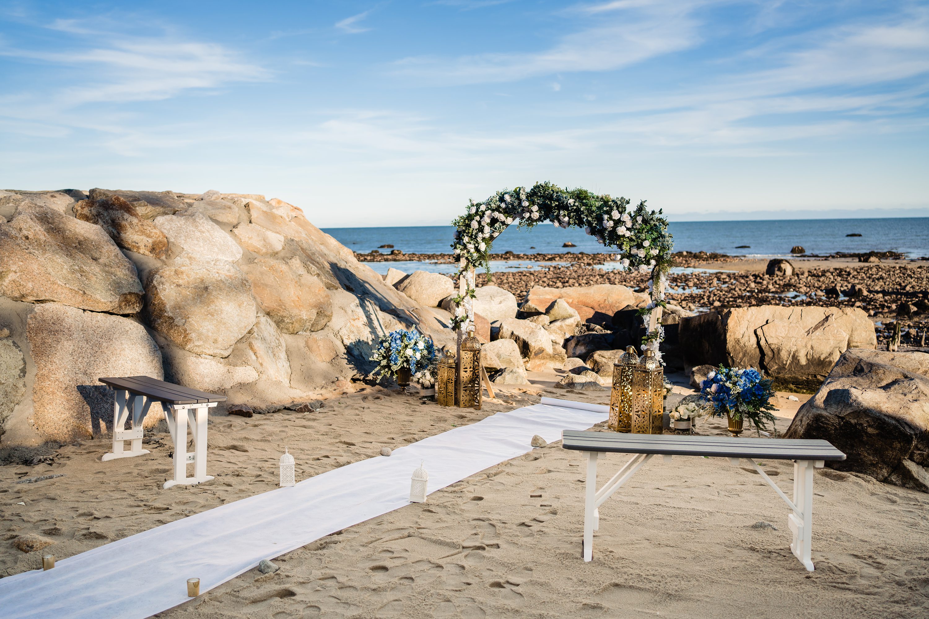 Best wedding photographer boston,massachusetts wedding photographer,micro wedding arbor,beach wedding setup,cape cod wedding,plymouth beach wedding