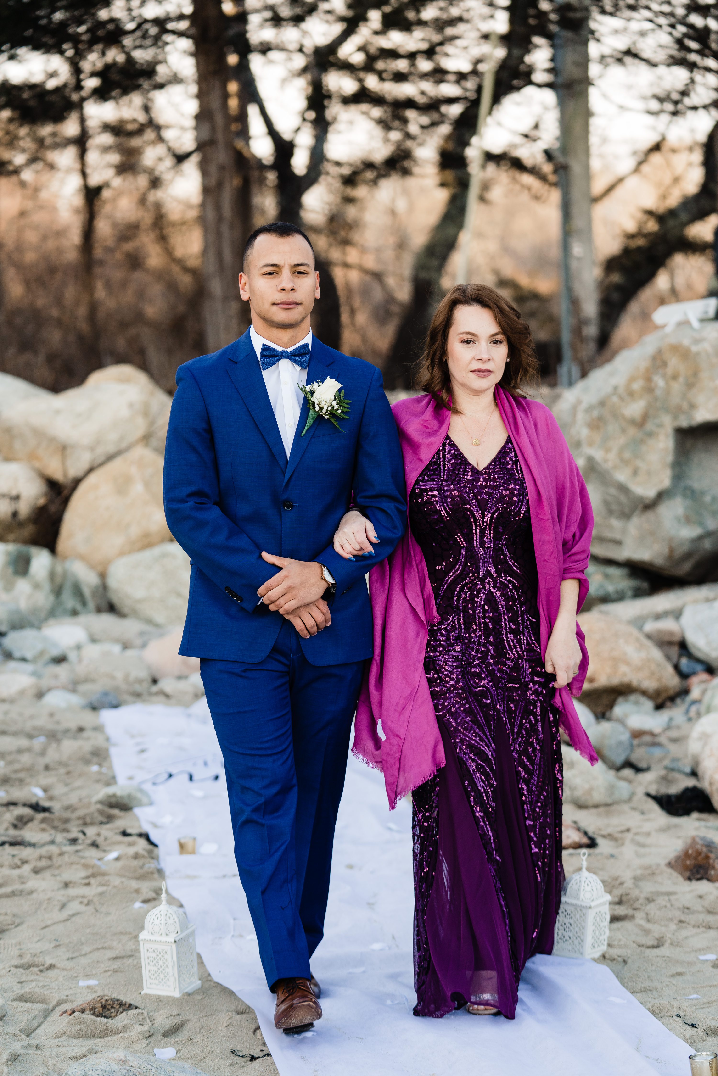new enland wedding photographer,Natural wedding photography,mom and groom walking down aisle