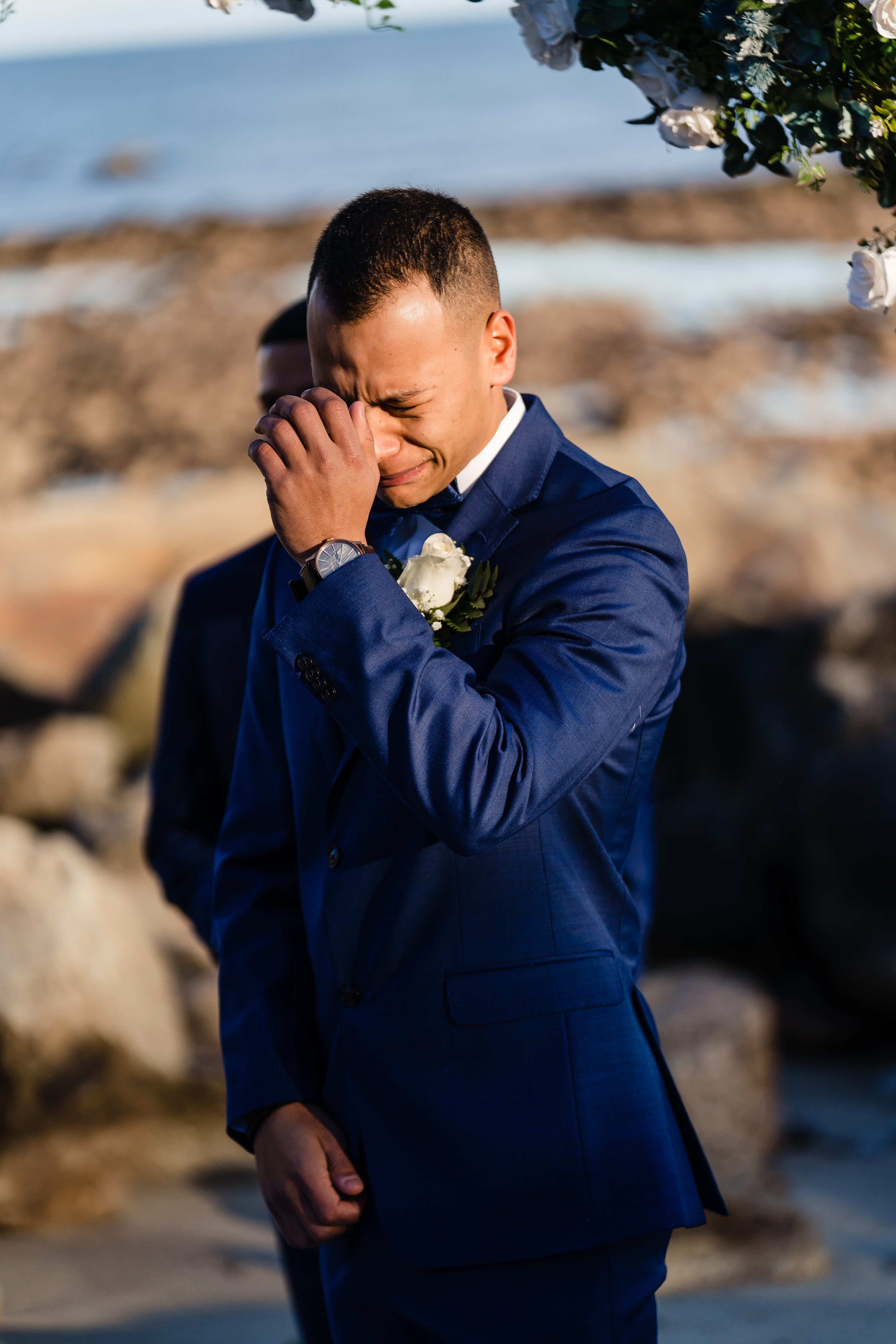 Natural wedding photography,southern nh wedding photographer,groom crying,emotional first look