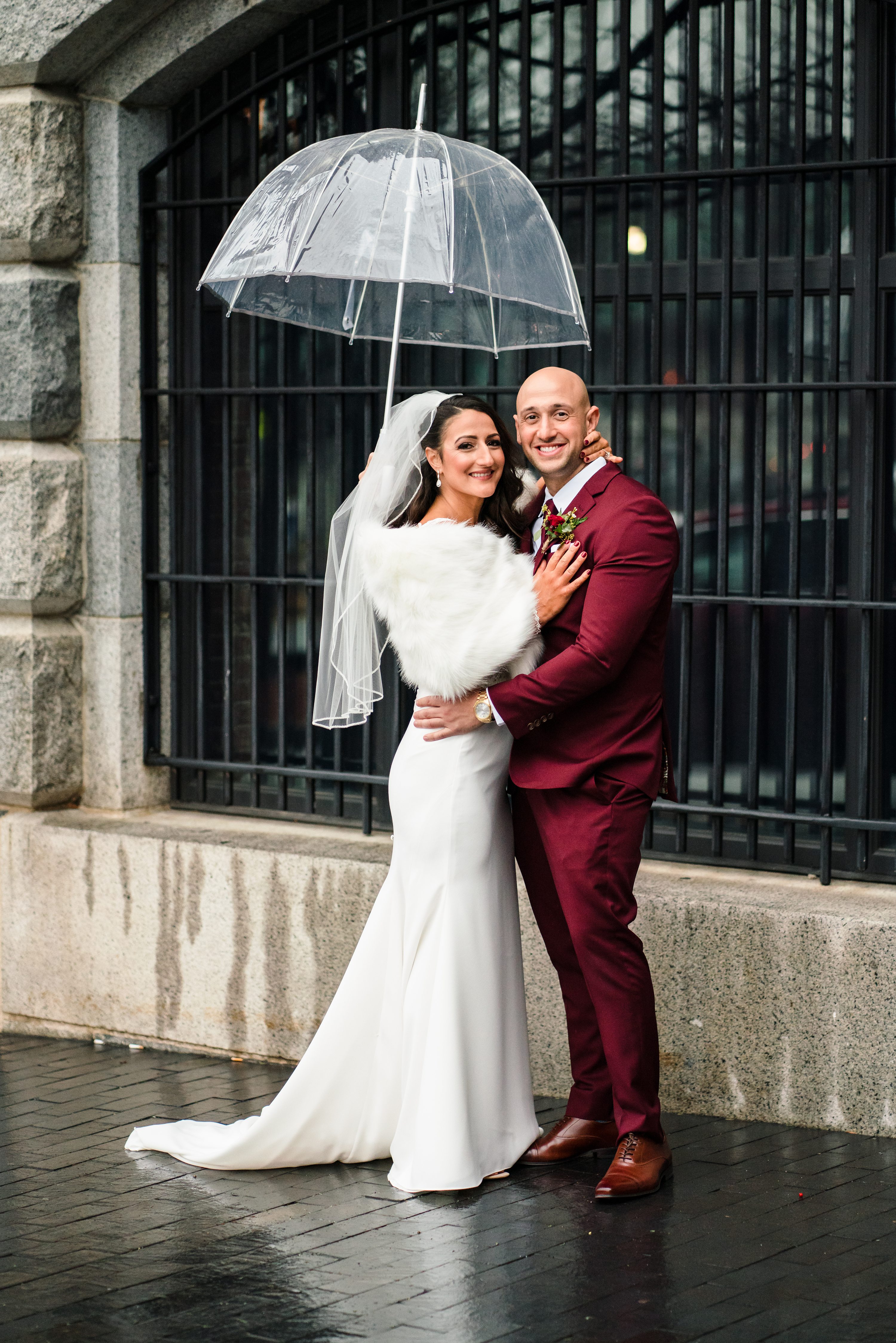 Sony A7RIV,boston wedding photography,rain,umbrella wedding