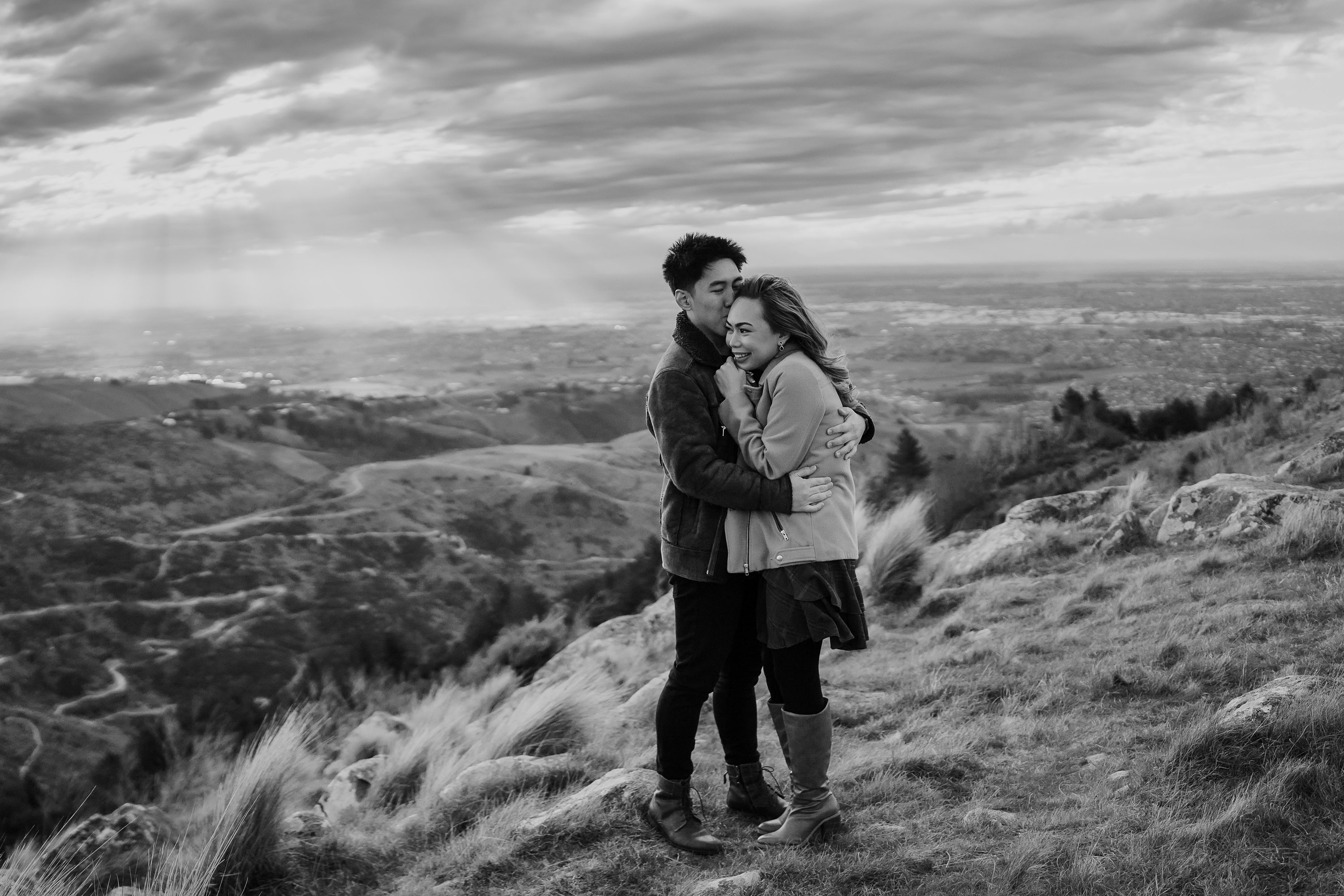 engagement session,sunset session,port hills,Christchurch engagement sesssion,Christchurch photography,Sugarloaf