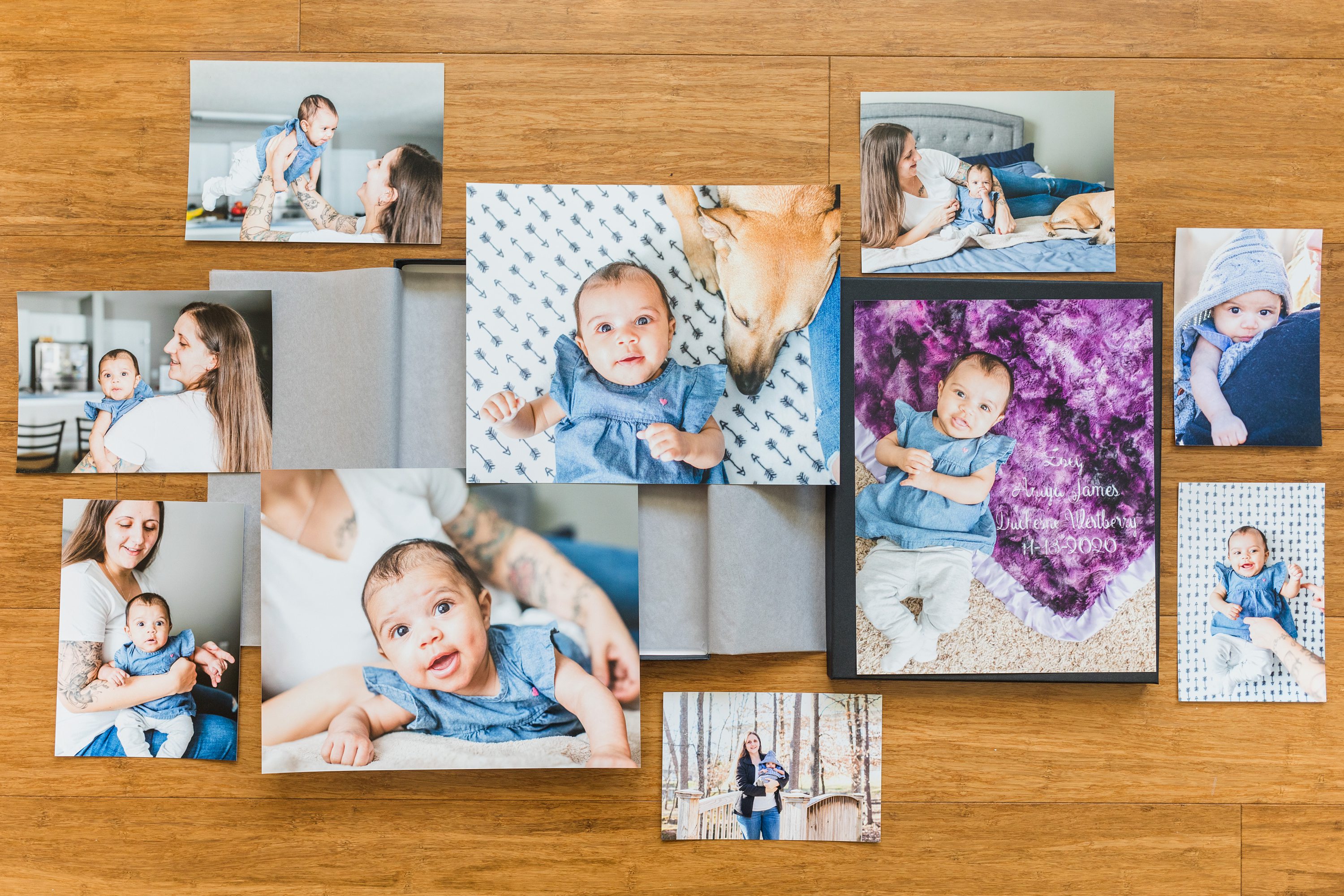 Baby Photo Book Cover Template for Photographers Baby Album 