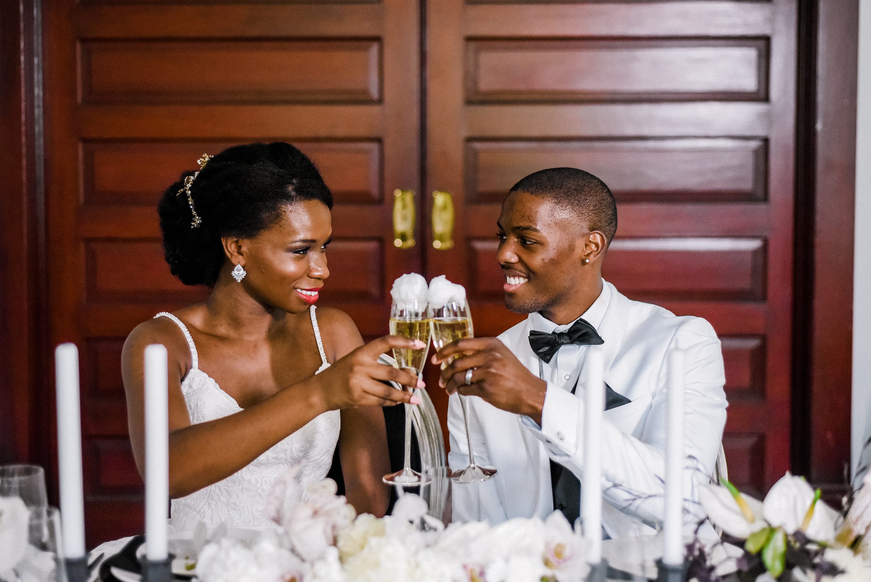 Black,Black and White Wedding