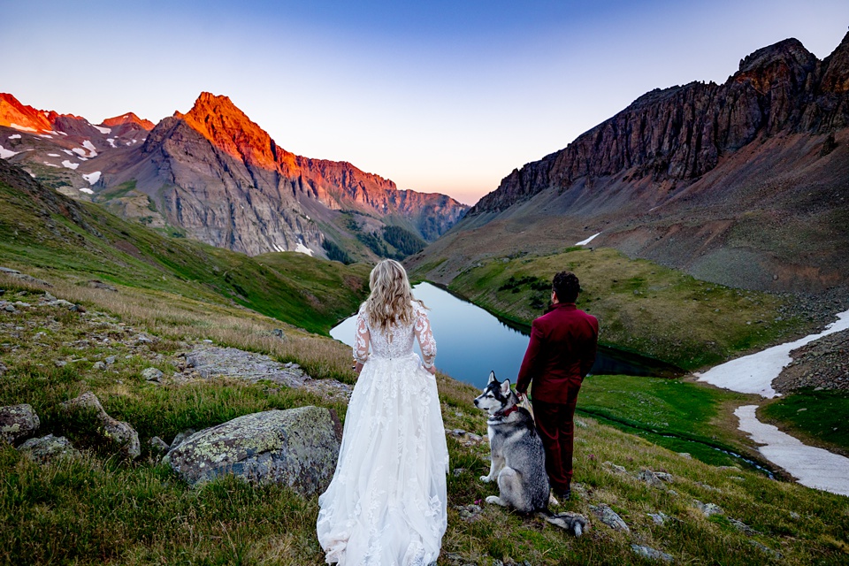 blue lakes,Telluride elopement