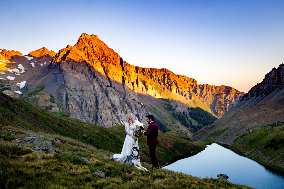 colorado elopement photographer,blue lakes colorado elopement
