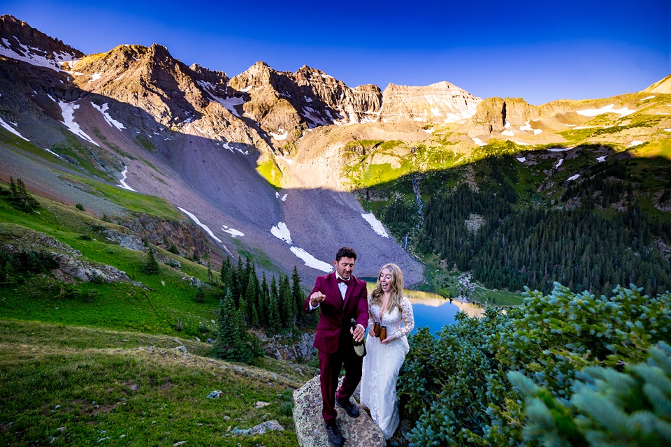 blue lakes colorado elopement photographer,san juan mountain elopement