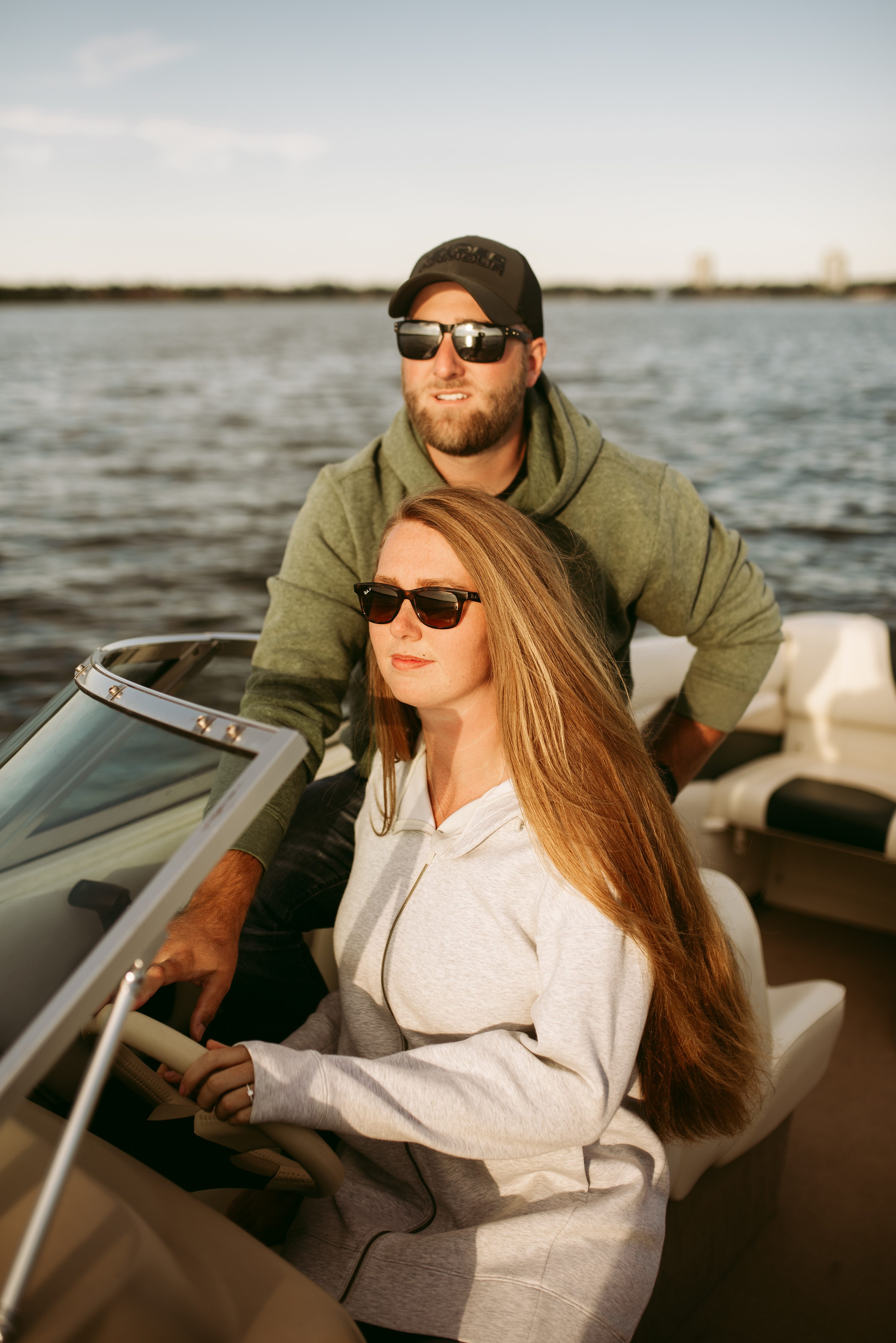 engagement session on a boat