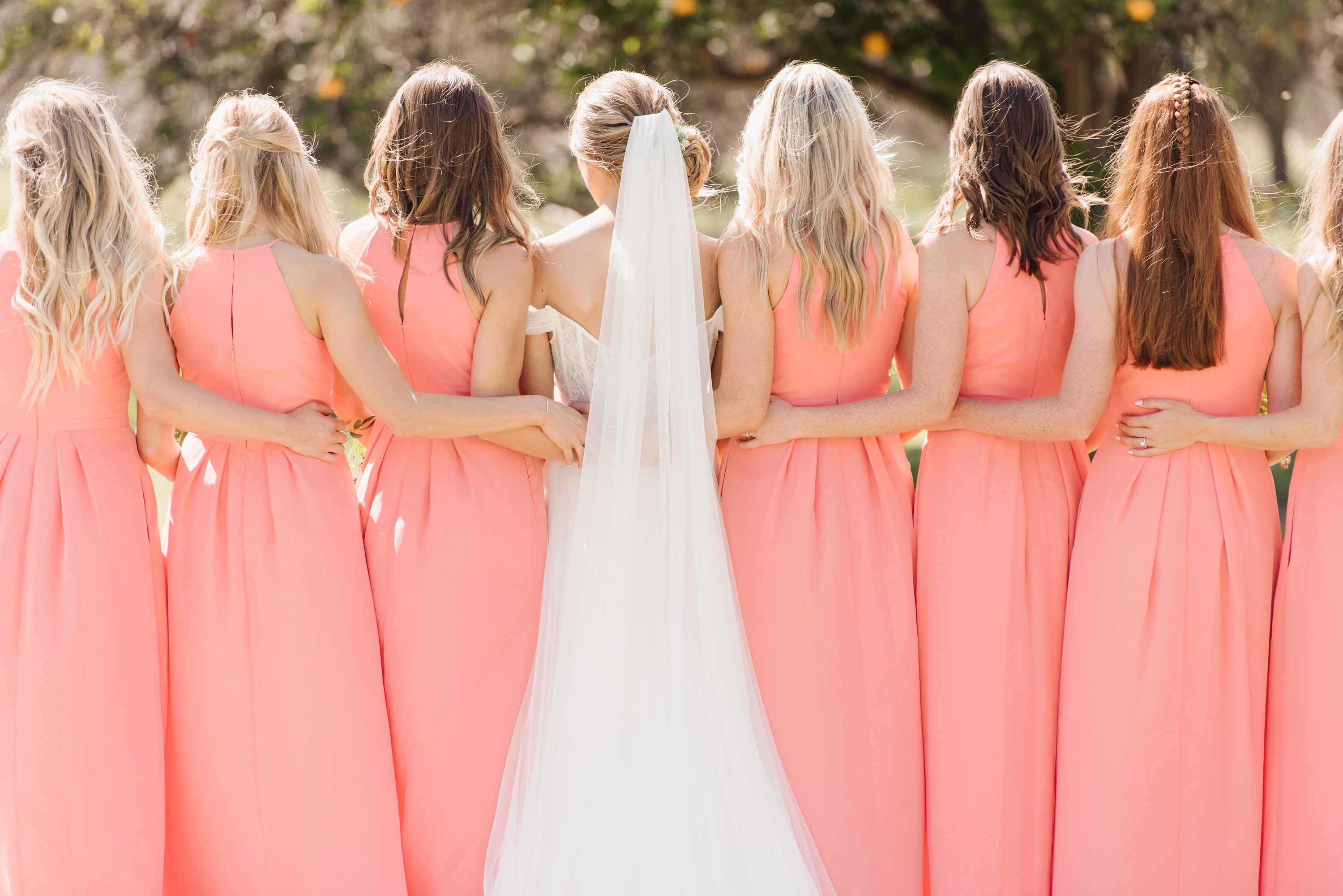 Affordable orange county wedding photographer,floral brides maid robes