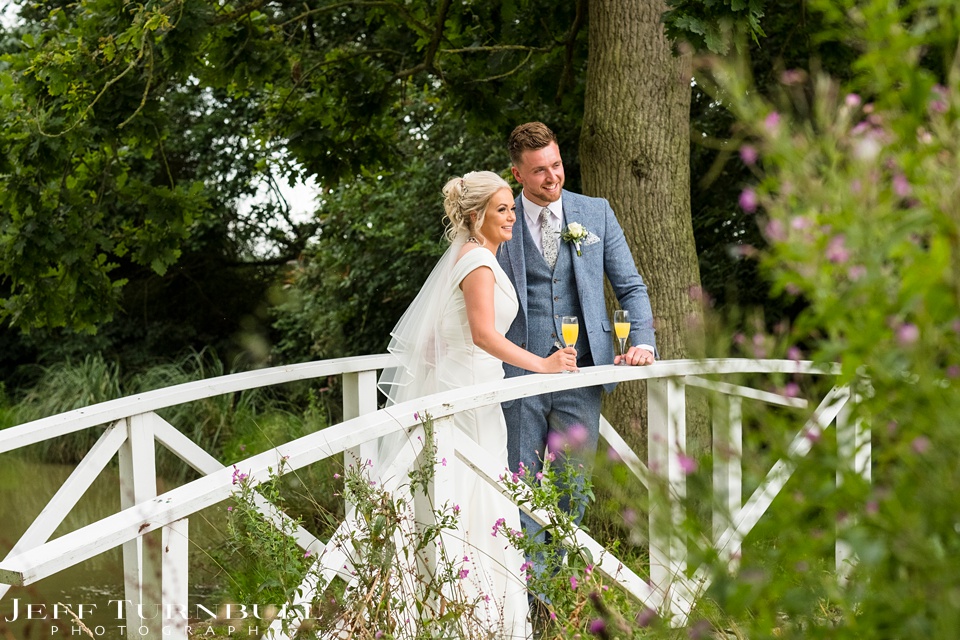 Villiers Barn Weddings,Villiers Barn White Bridge with Bride and Groom,Villietrs Barn Recomended Wedding Photographer