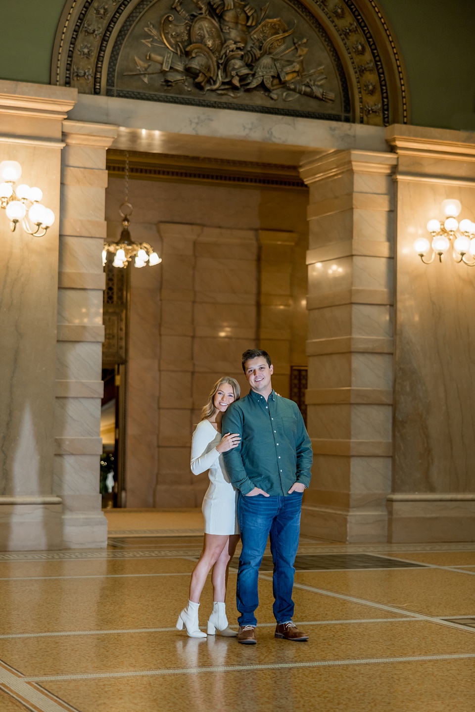 chicago cultural center chicago engagement photo location