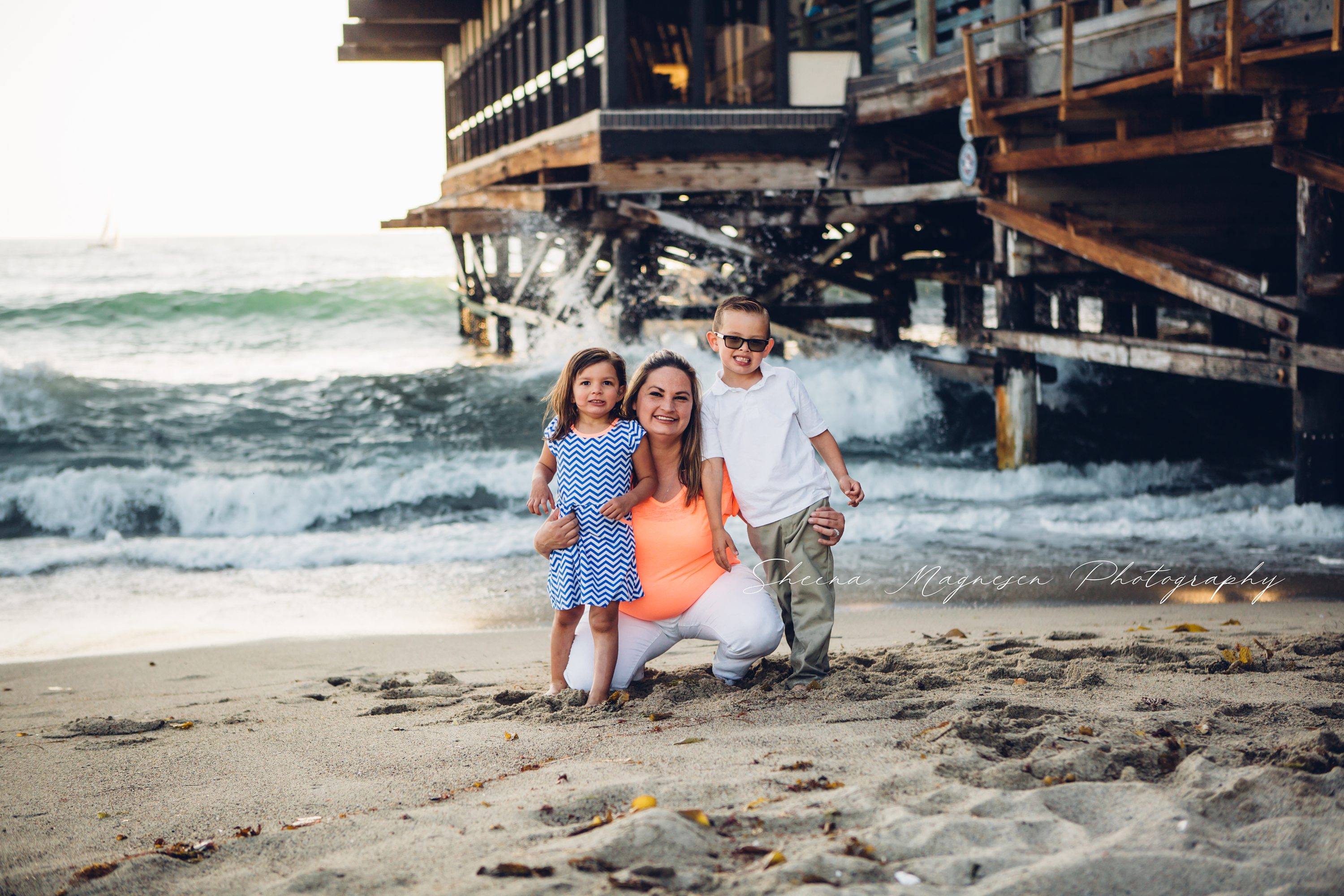 Southern California Beach Family Session with Sheena Magnesen Photography,Sunset Beach Session