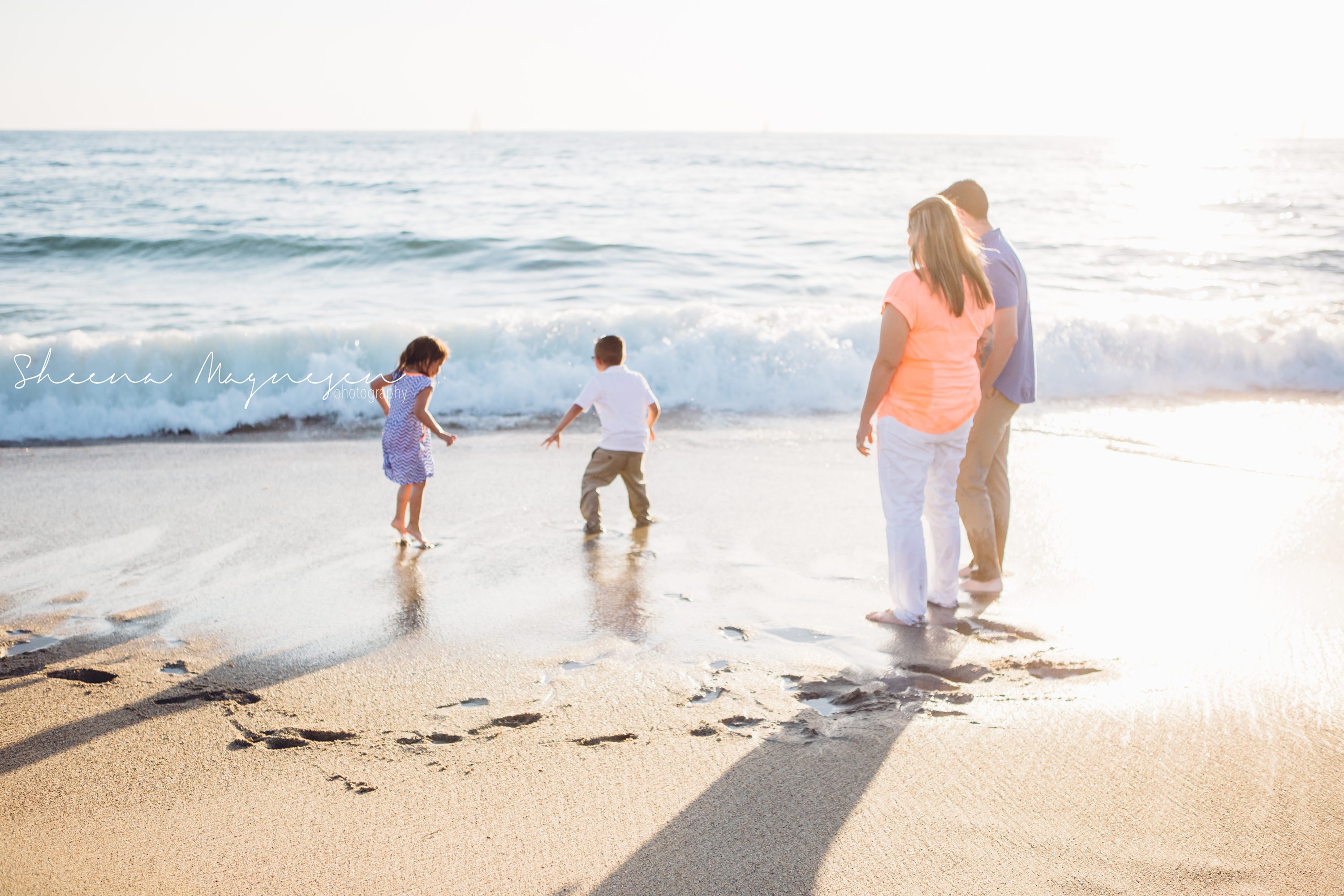 Southern California Beach Family Session with Sheena Magnesen Photography,Sunset Beach Session