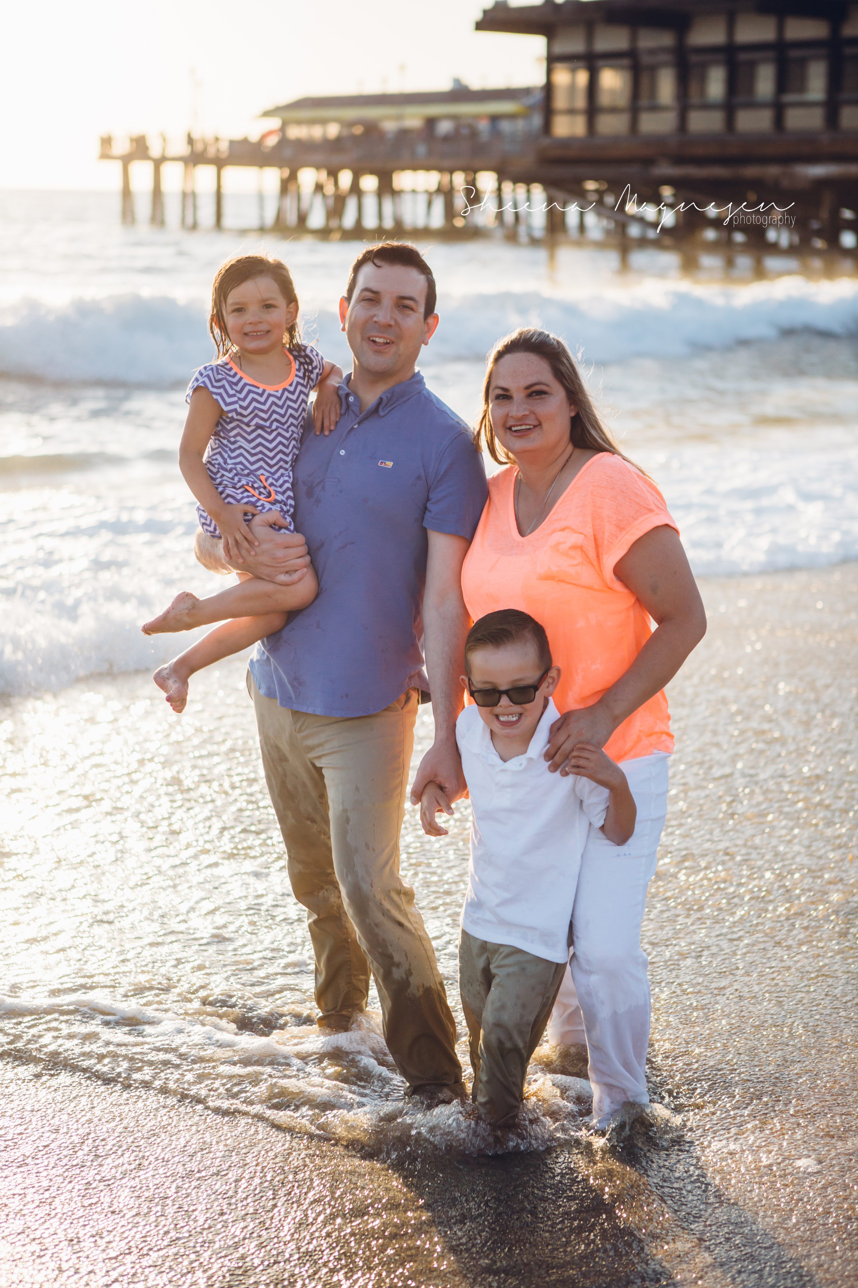 Southern California Beach Family Session with Sheena Magnesen Photography,Sunset Beach Session