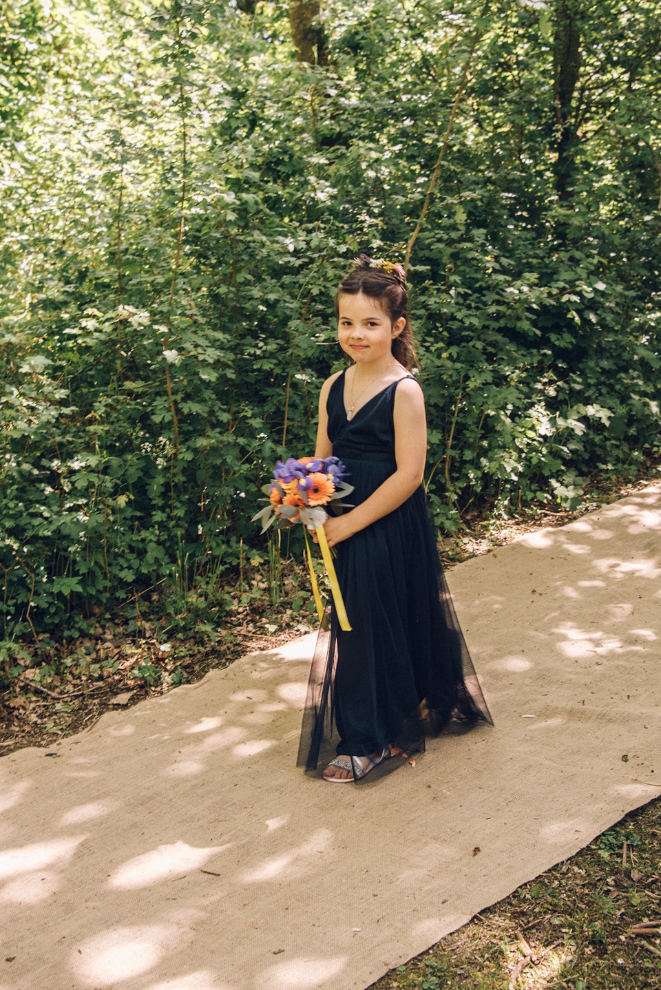 Colourful woodland wedding,Fun wedding photographer