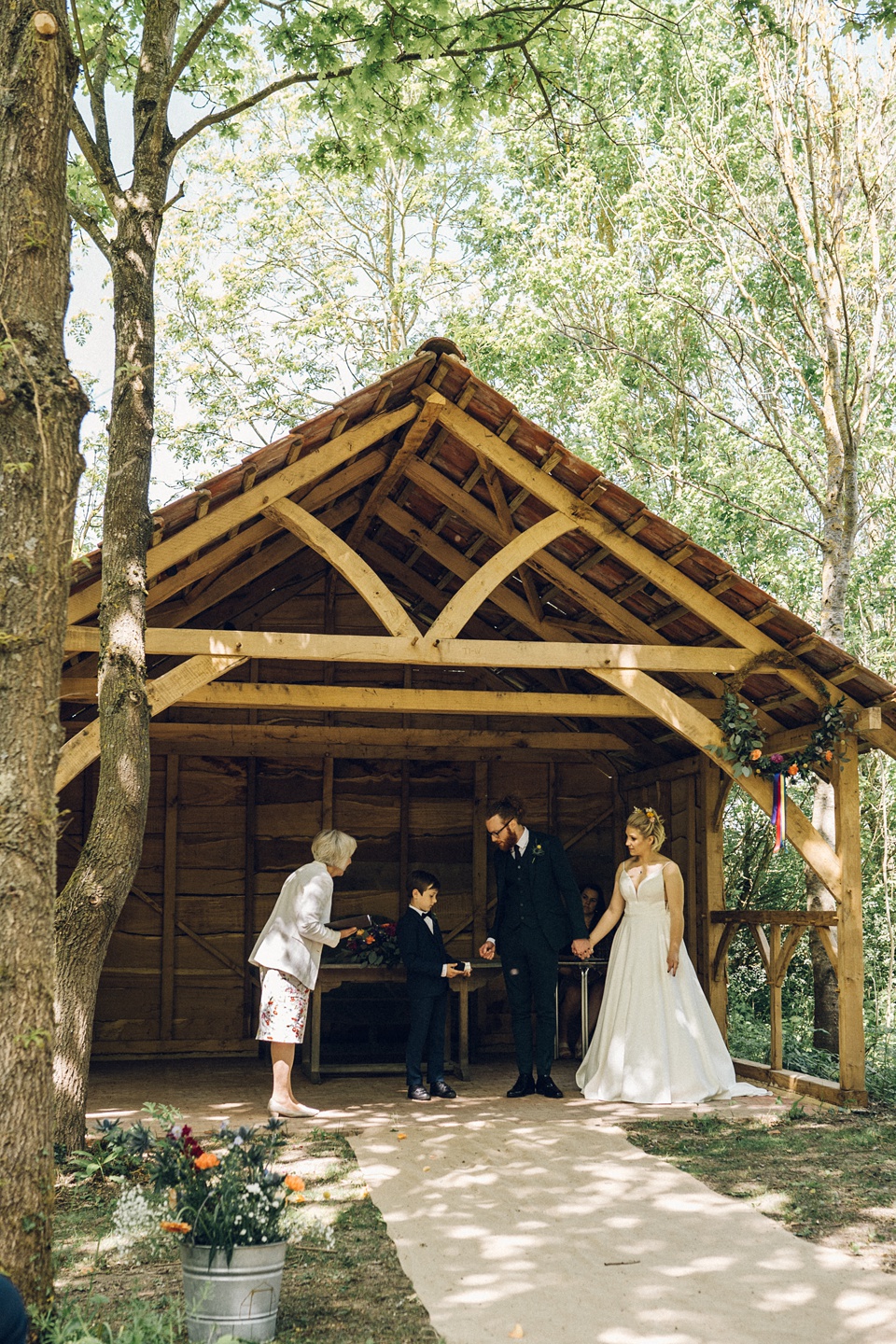 Woodland wedding,Fun wedding photography