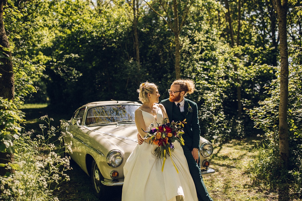 Colourful wedding photographer,Woodland wedding