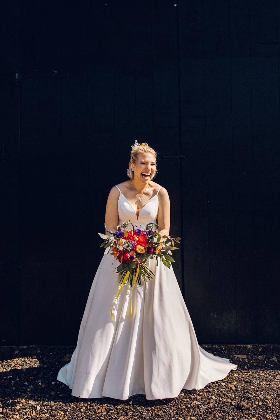 Colourful woodland wedding,alpheton barns wedding