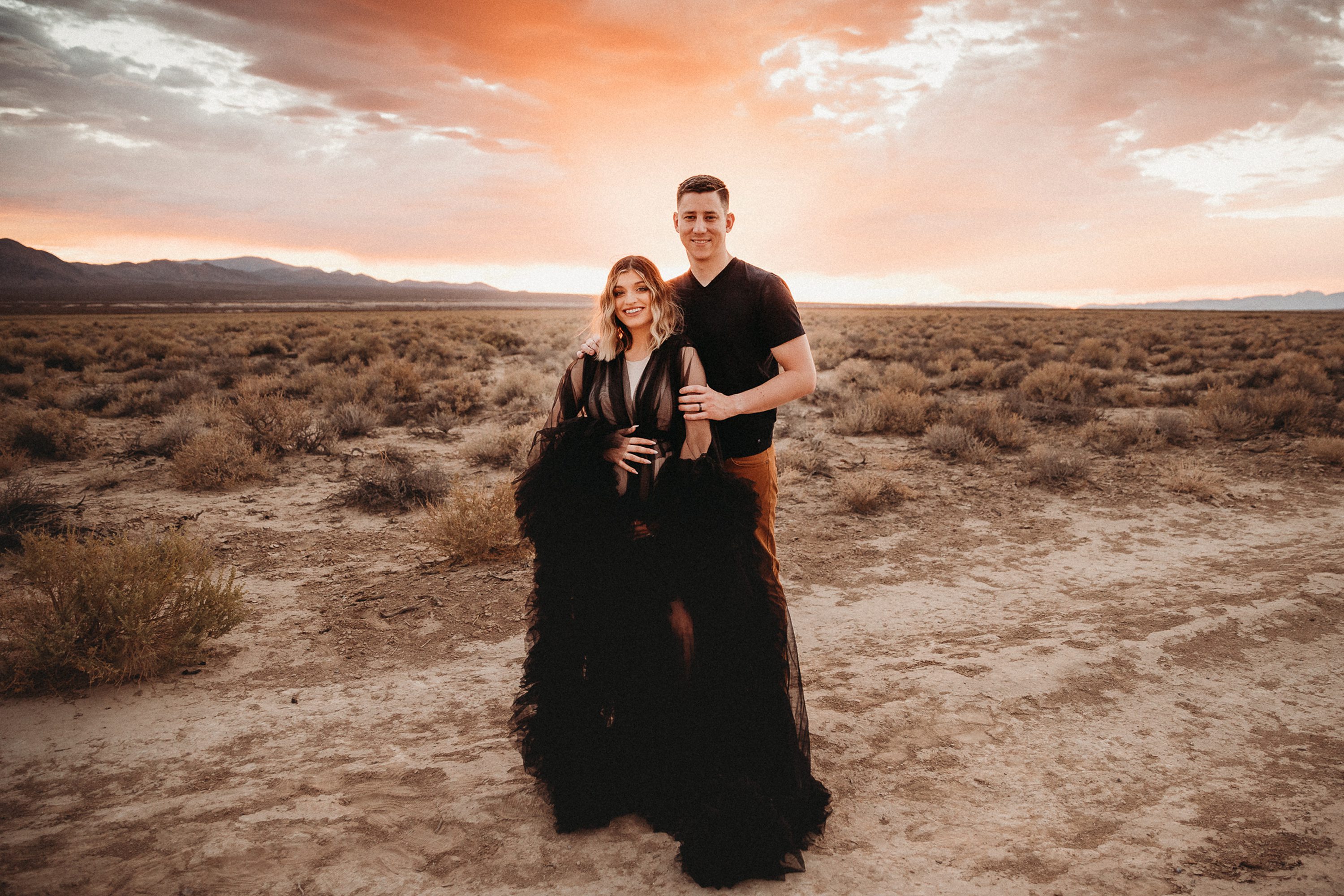 Dreamy Desert Sunset Maternity Session