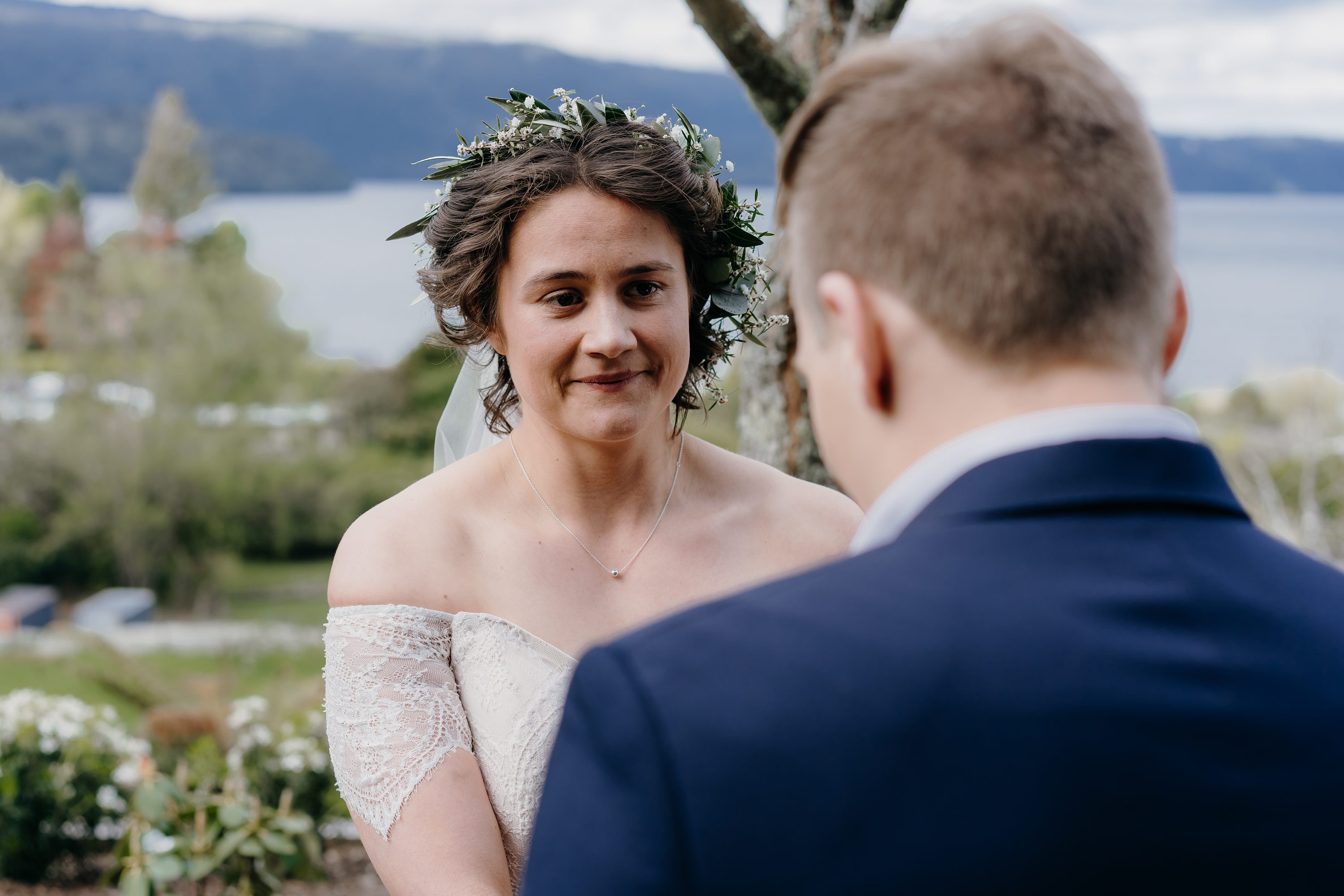 Lake Tarawera Wedding,The Black Barn Lake Tarawera,Grooms vows