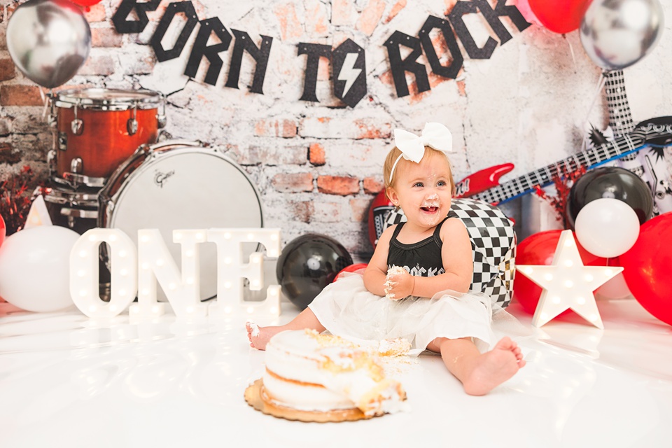  born to rock cake smash, long beach island photographer