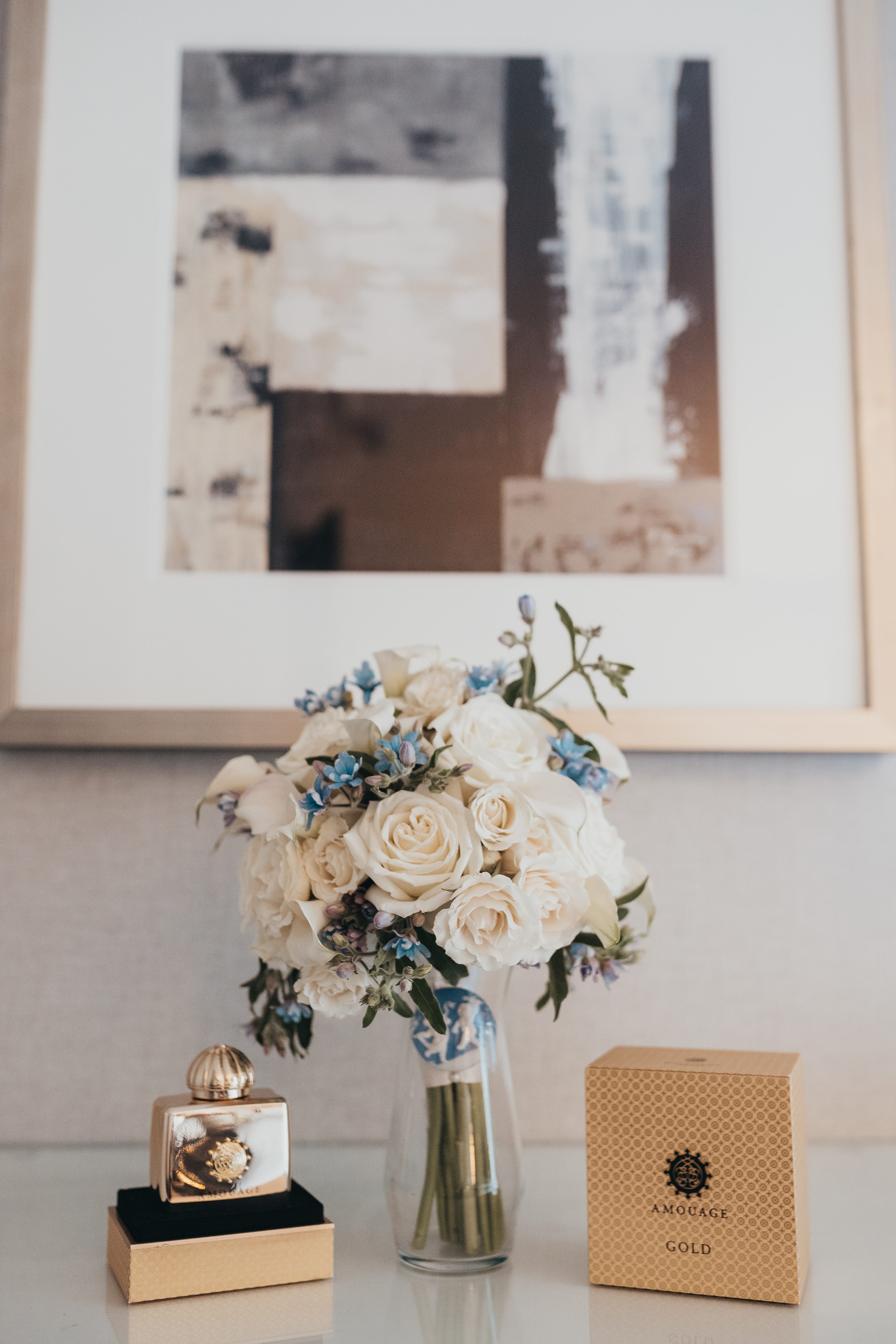 sony alpha a7iii,fairmont hotel copley,artistic blossoms boston,amouage gold,white roses and blue accent flowers