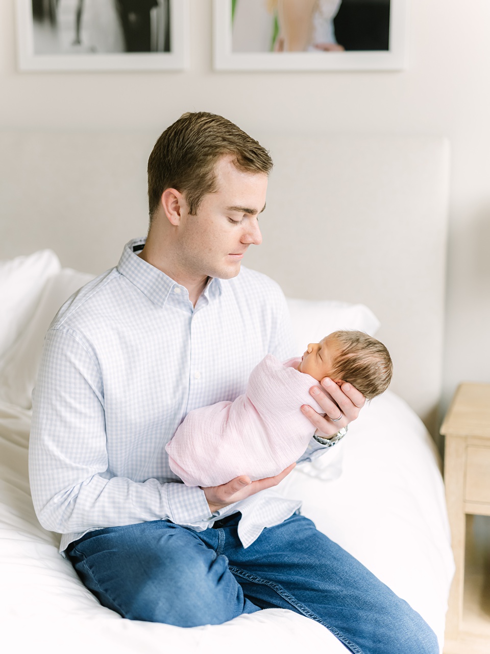 Example Shoot Title Tag at-home newborn photos,light and airy newborn session