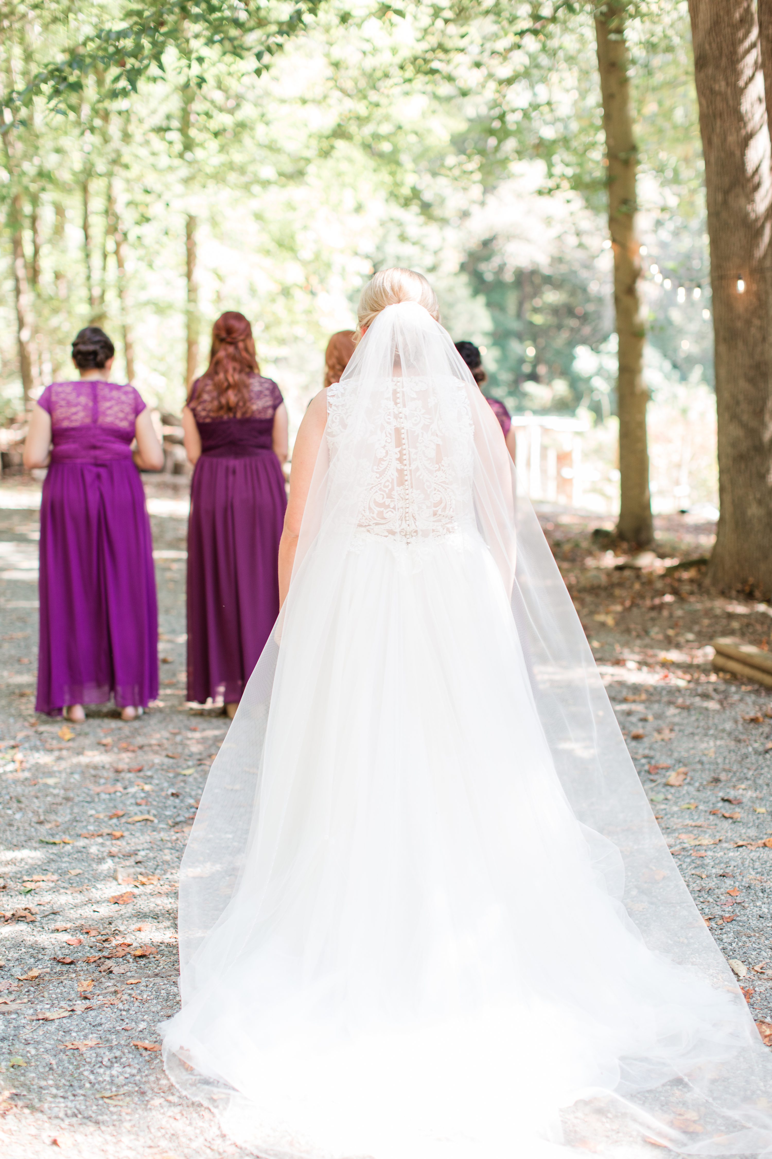Staley NC Wedding, Purple bridesmaids dresses