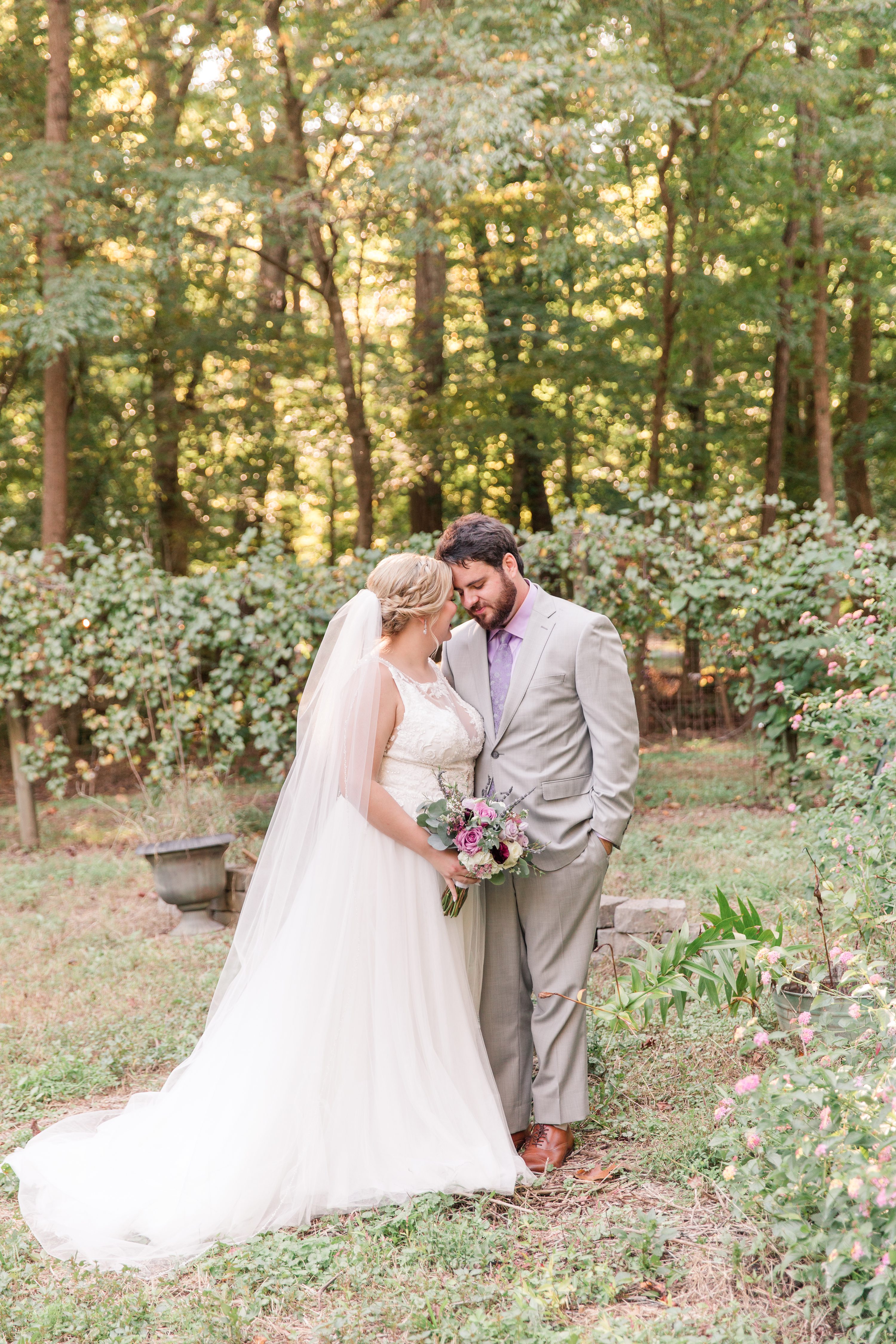 Staley NC Wedding, grey suits