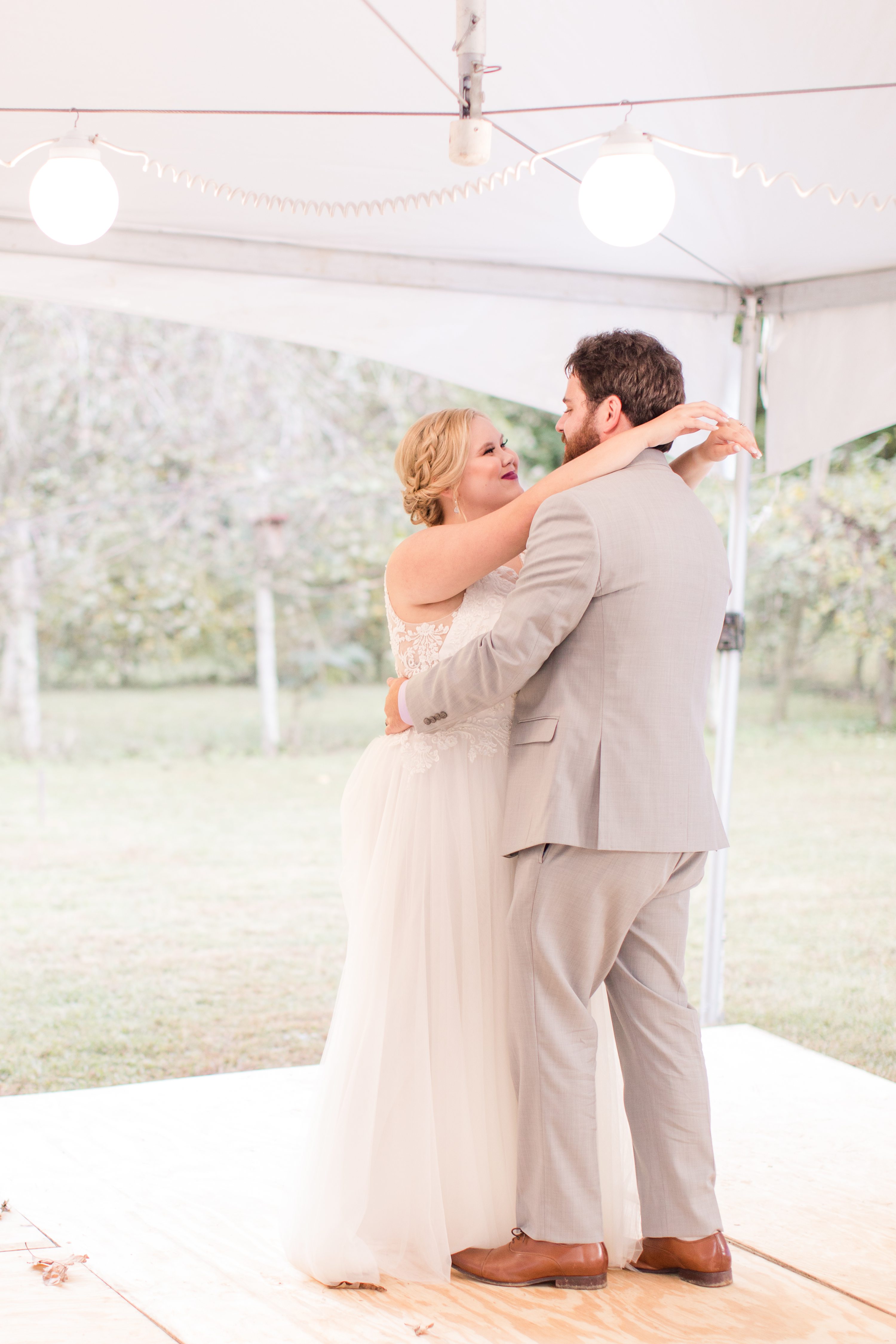 Grey Suits, Purple bridesmaids dresses