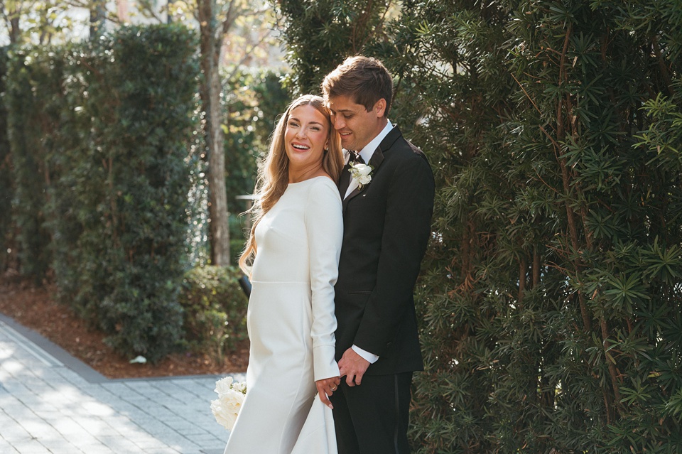New Orleans Wedding,The Four Seasons courtyard set up for an intimate outdoor wedding ceremony.