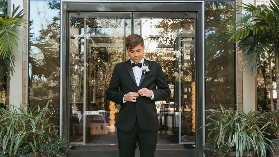 Romantic floral arrangements by Leaf and Petal,Bride Alexandra in her Vagabond Bridal gown holding a romantic bouquet by Leaf and Petal