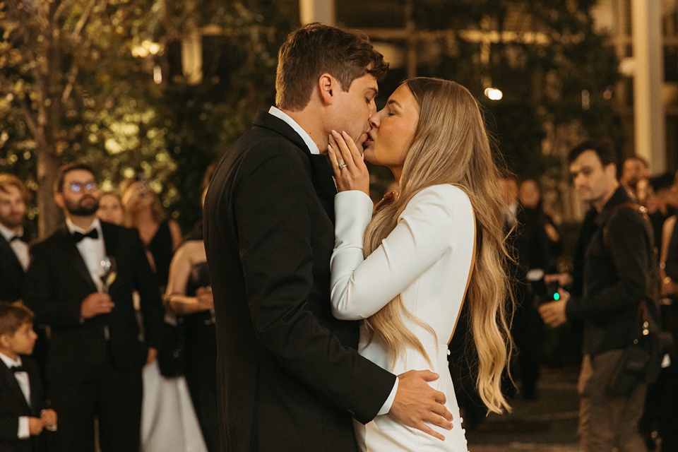 Nola Wedding,The Four Seasons courtyard set up for an intimate outdoor wedding ceremony.